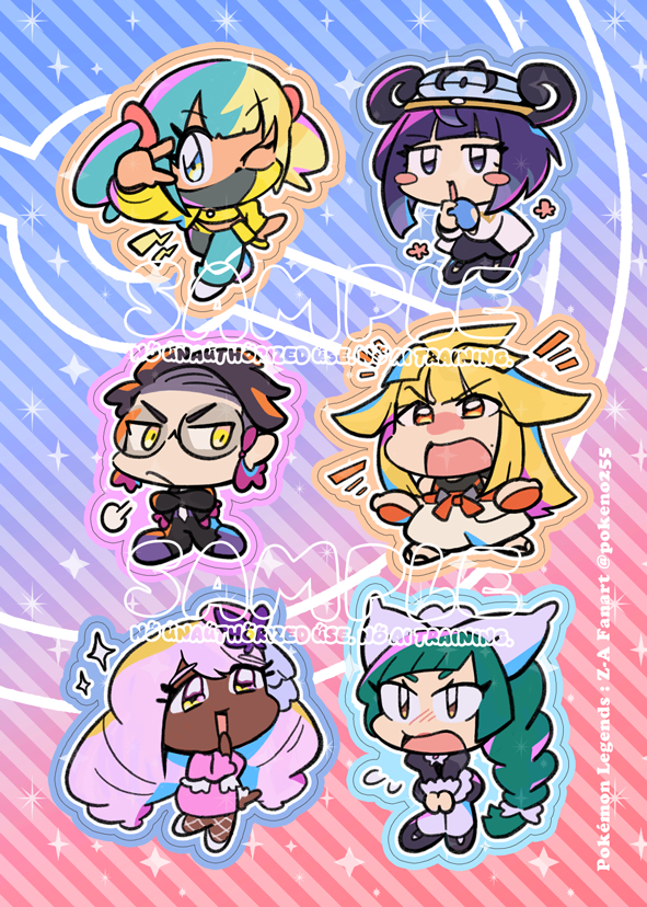 [場後出貨][寶可夢]ZA銀河膜半斷人物Q版貼紙