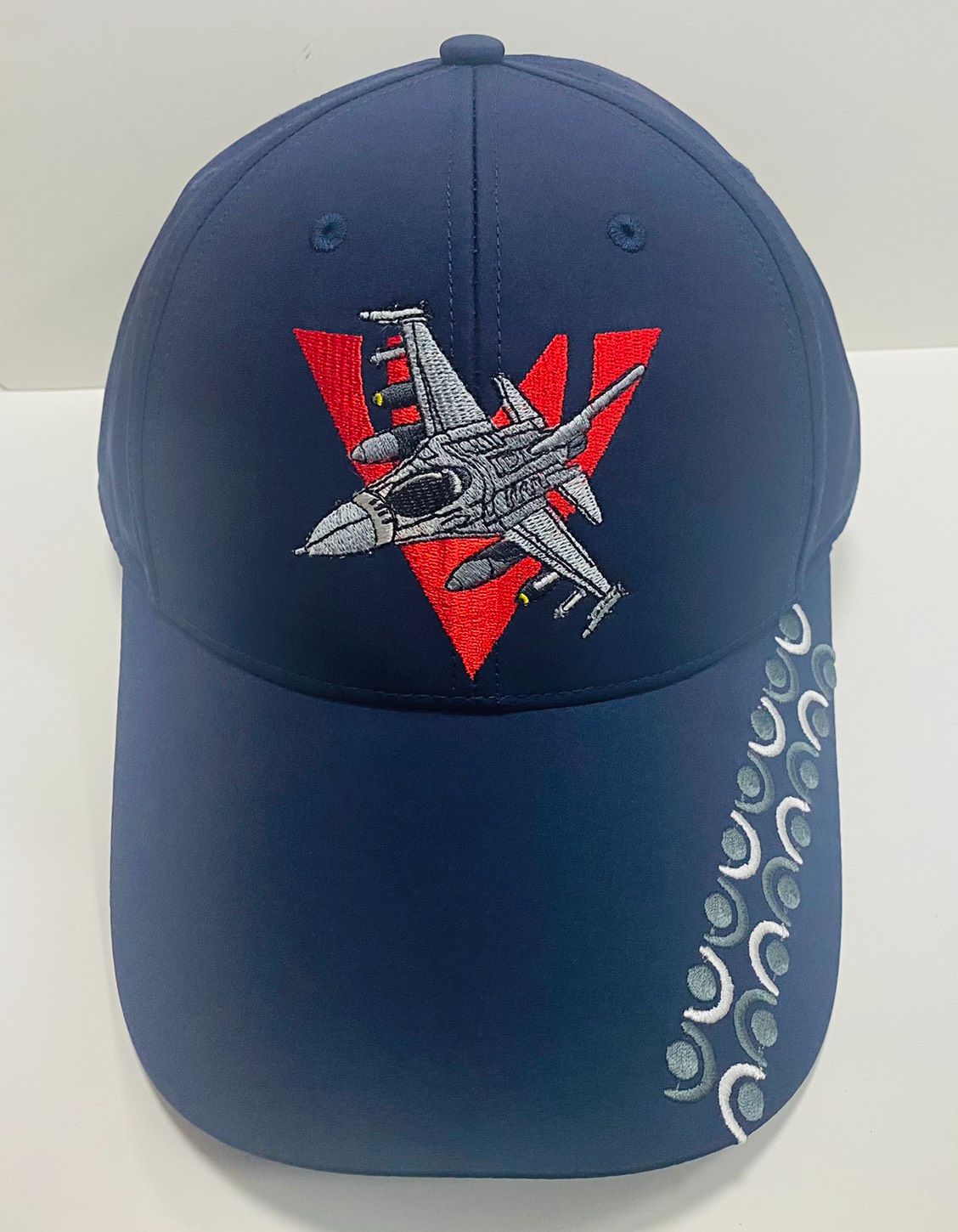 【我愛空軍】台灣製 F-16V 便帽 透氣布 棒球帽 專門製造美國大聯盟帽廠 藍色C3-144