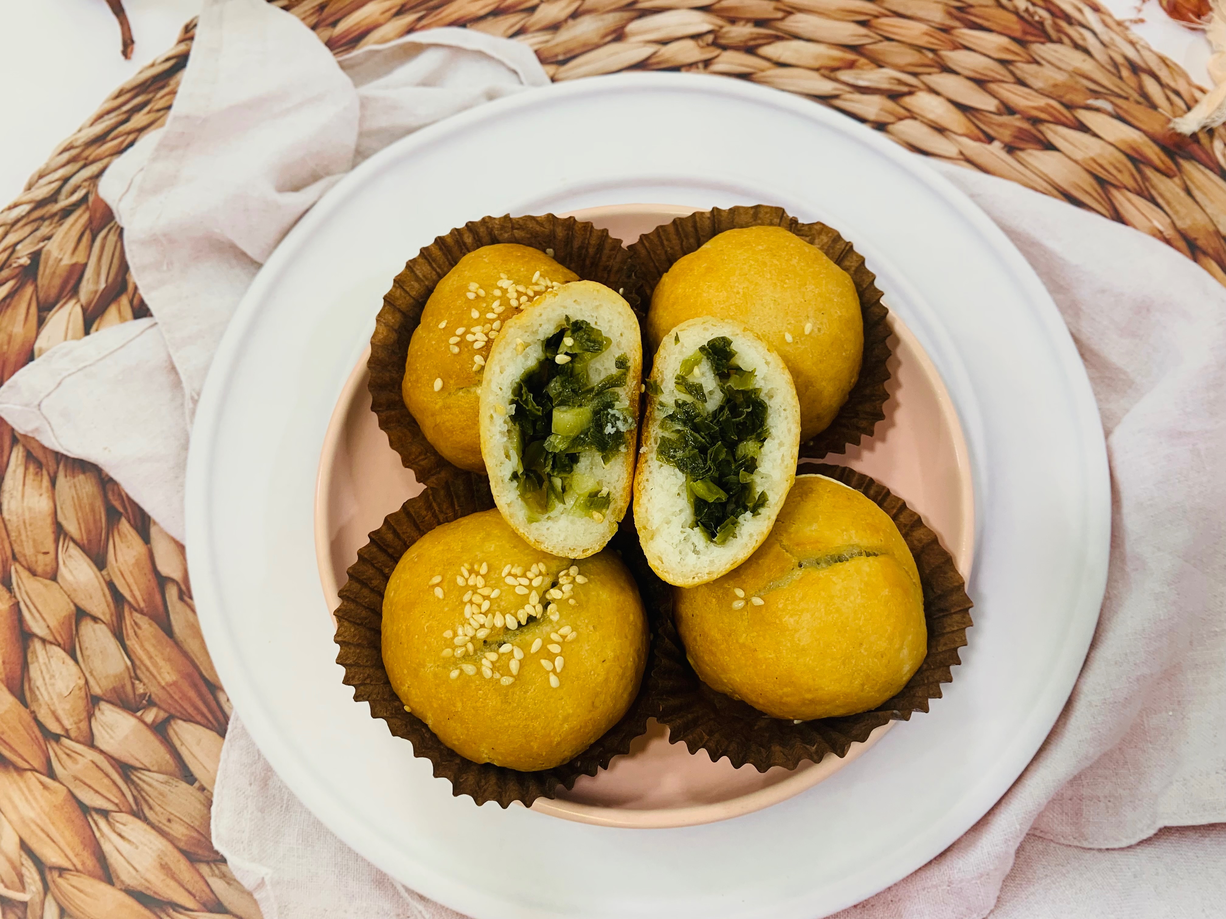 蟹殼黃小蔥餅（無蛋奶麩、五辛素）