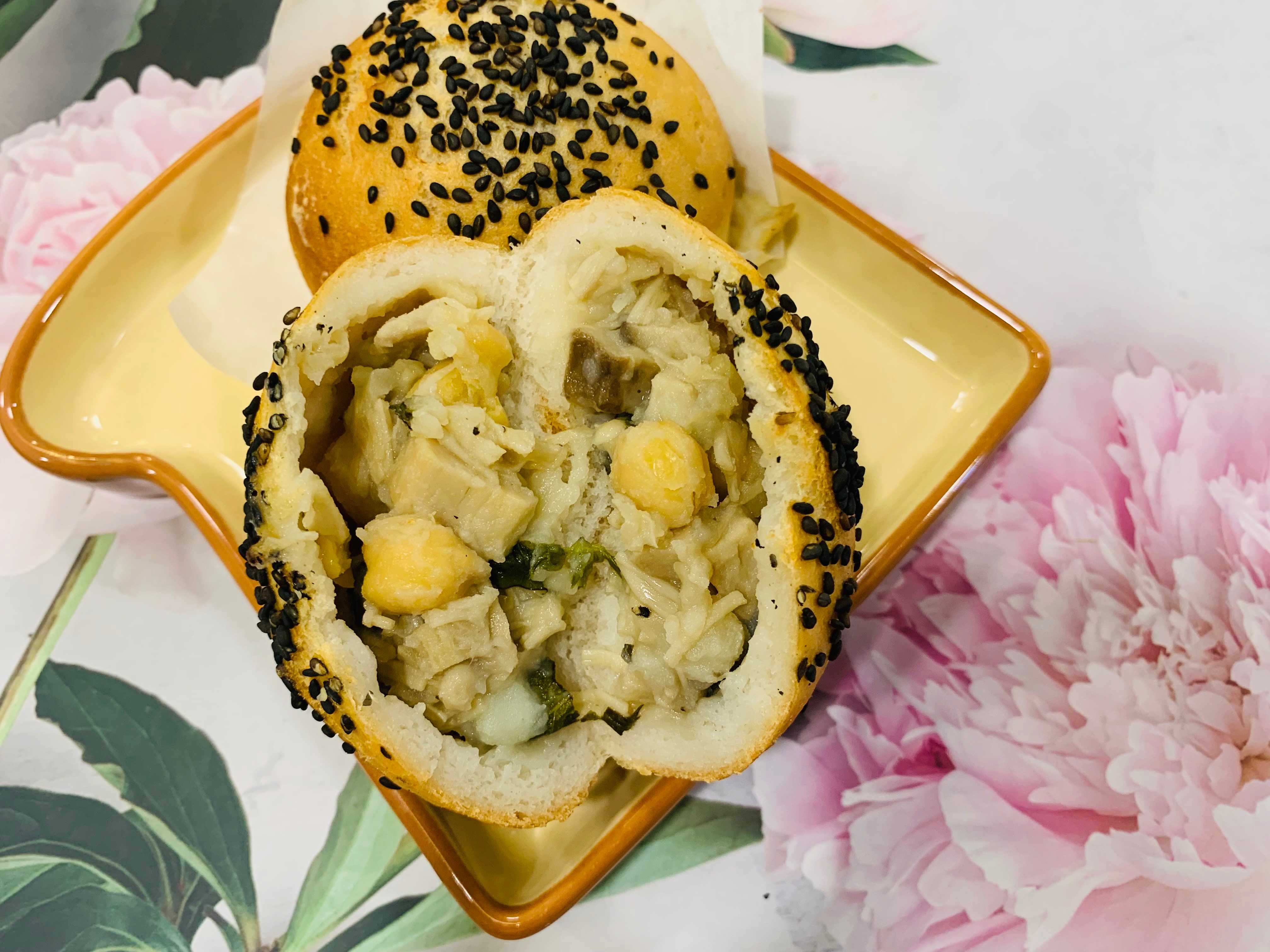 MM友善-鷹嘴豆塔香菇菇烤包子（無蛋奶麩、全素）