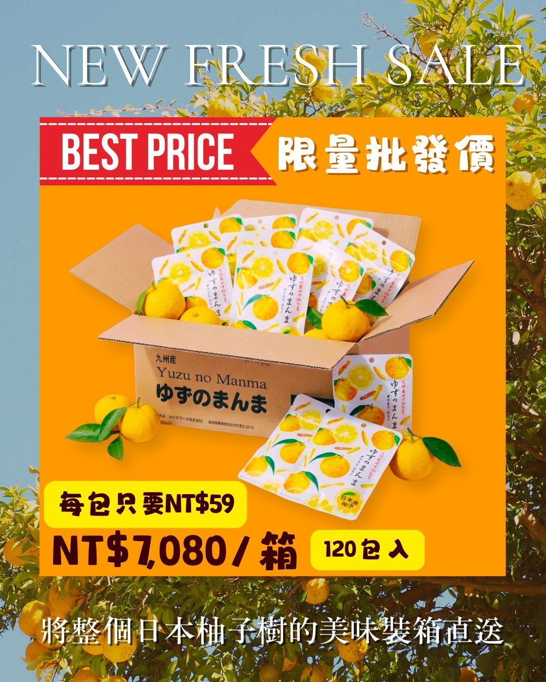 整箱賣-就醬糖漬柚子皮33g 120入（1張訂單限購1箱）