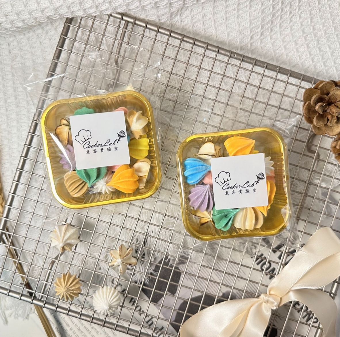 底托裝法式馬林糖/婚禮小物/精緻小包裝送禮超方便【煮客實驗室】