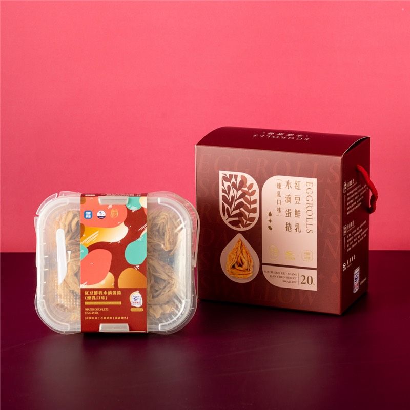 紅豆鮮乳水滴蛋捲｜20入