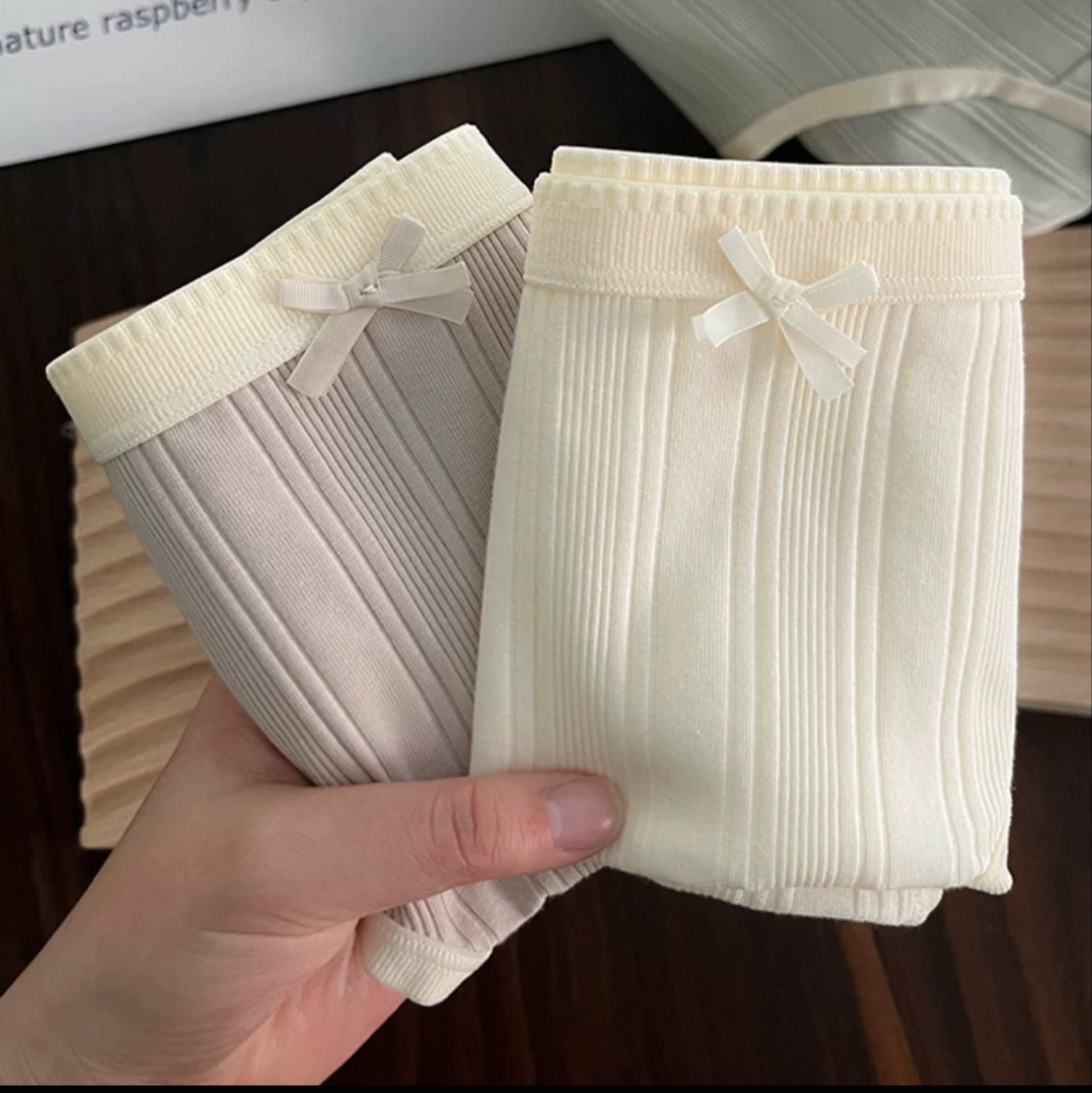 線條棉抗菌中腰內褲Mar001czax