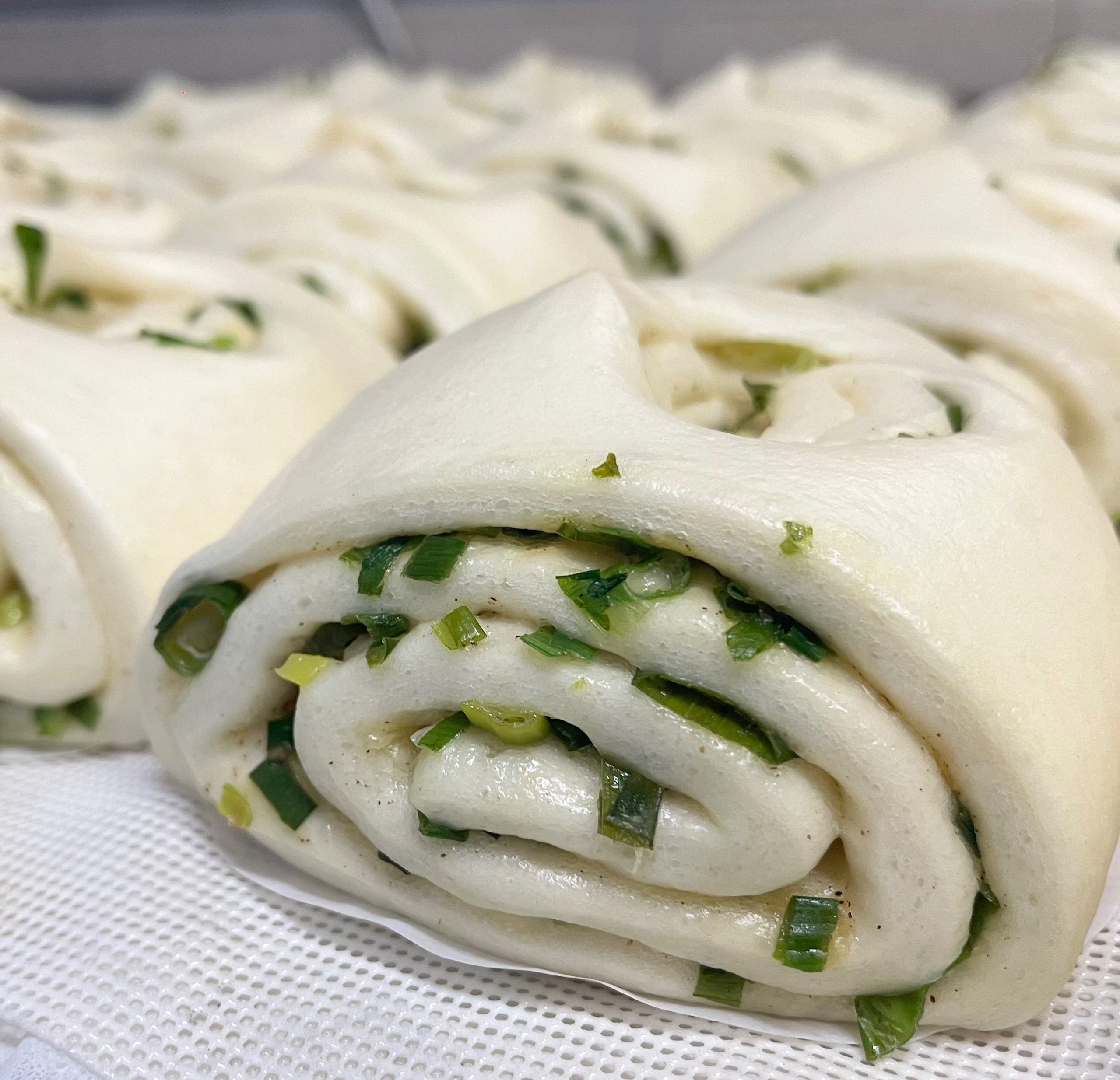 鼎Q包子 古早味 「眷村 蔥花捲」純手工 老麵饅頭 手工饅頭