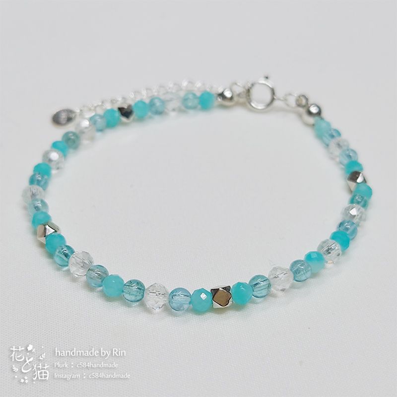 【手鍊】薄荷雪糕｜天然石手鍊 手圍約16~20cm