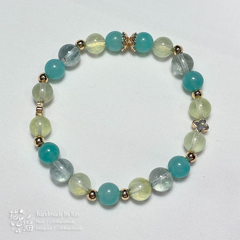 【手串】酢醬草｜天然石手串 手圍約16cm