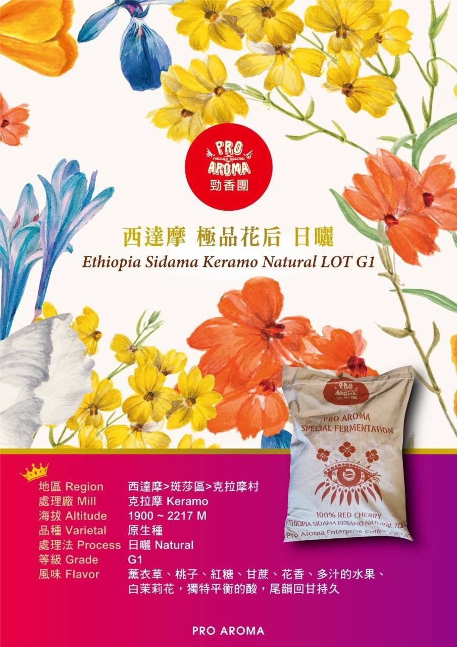 西達摩極品花后日曬半磅裝／最新到貨／中淺烘焙