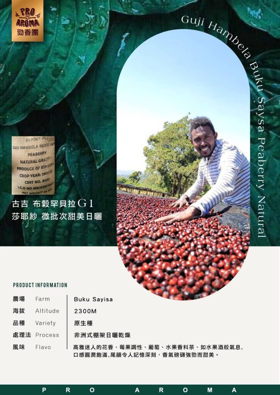 古吉布穀罕貝拉莎耶紗微批次甜美日曬 半磅裝／最新到貨／中淺烘焙