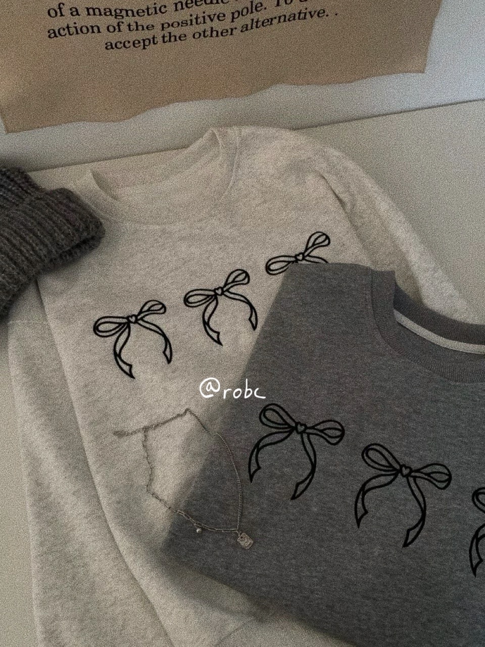 春款🎀蝴蝶結圓領上衣