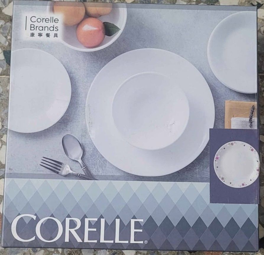 【康寧餐具 CORELLE】純白餐盤組6件式