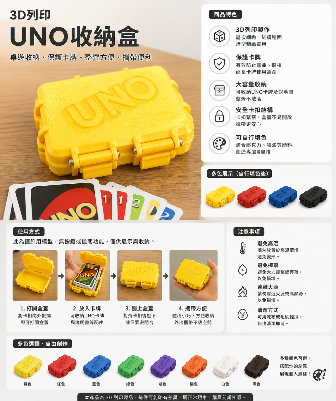 【3D列印】UNO收納盒