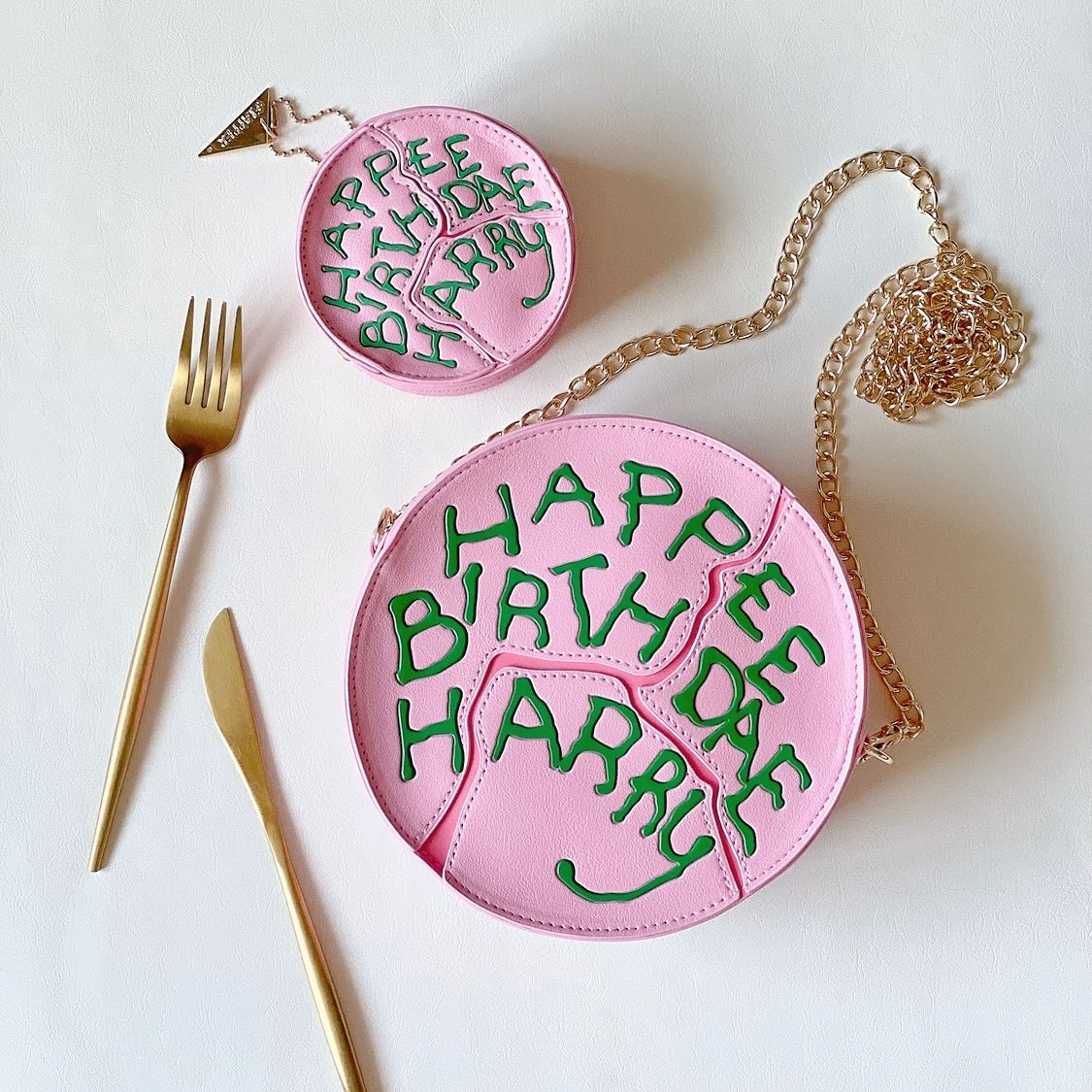 Harry Potter × Flapper 哈利的生日蛋糕鍊條側背包、小零錢包 哈利波特聯名周邊