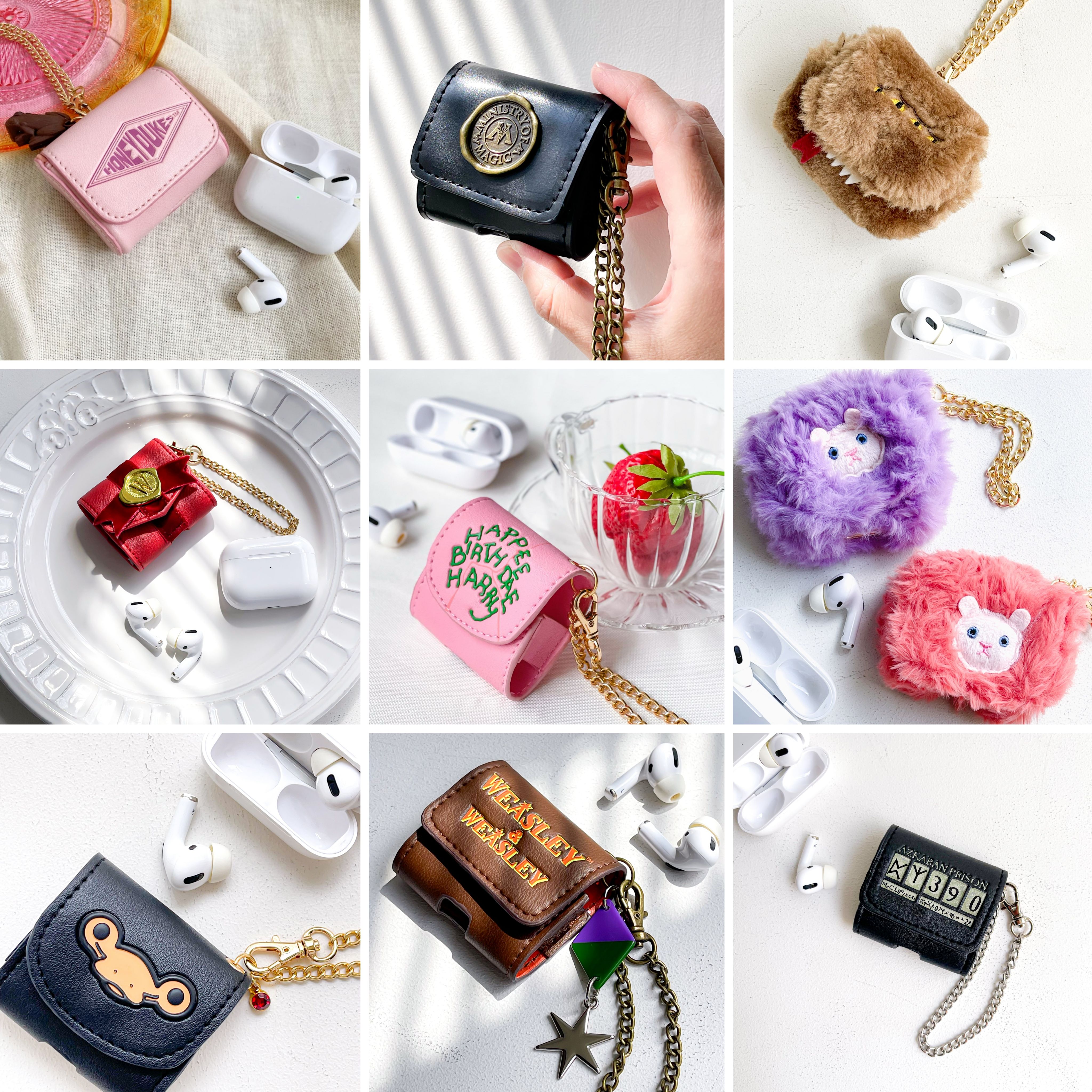Harry Potter × Flapper AirPods Pro皮革保護套 藍芽耳機收納包 哈利波特