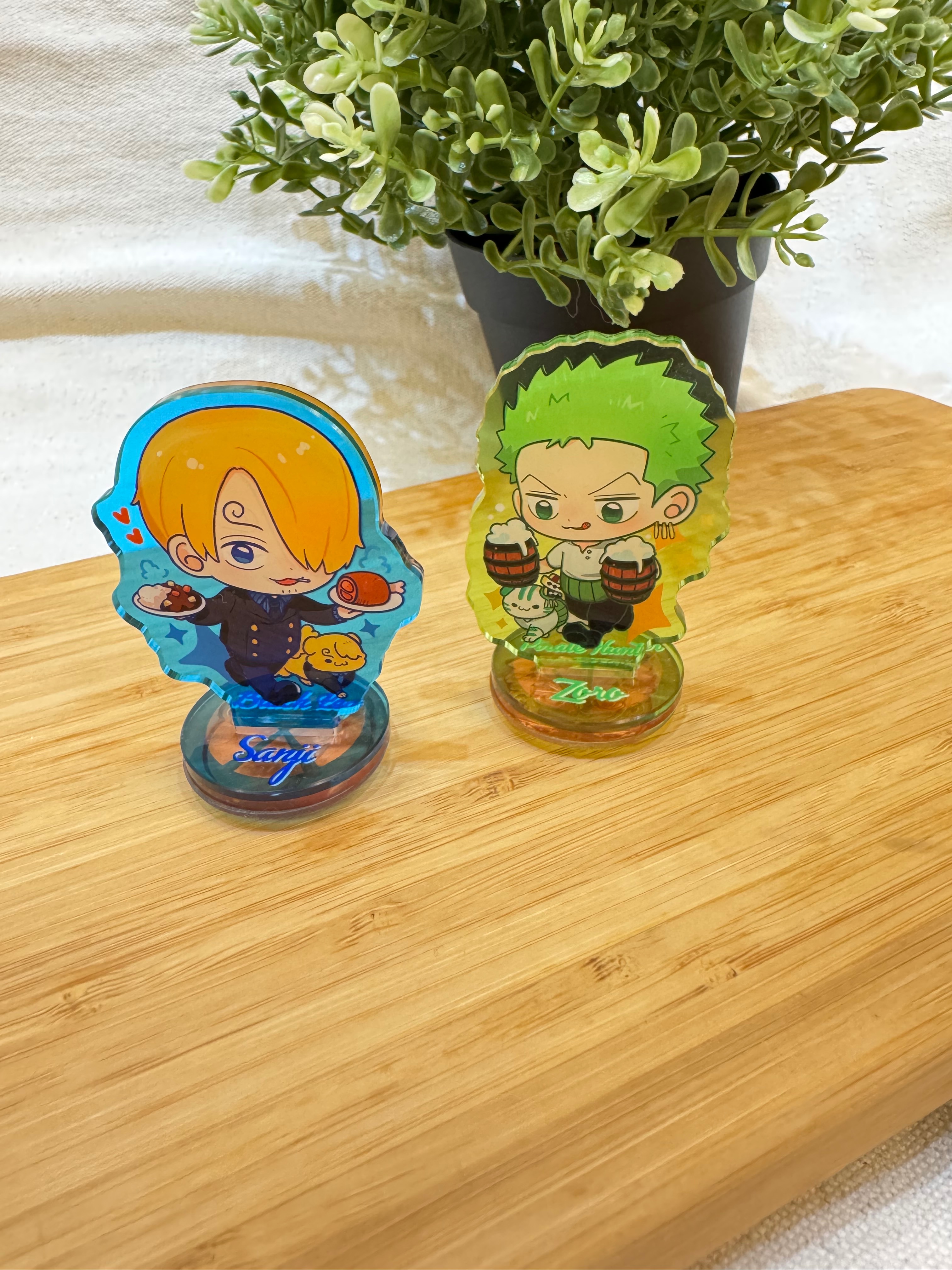 索隆＆香吉士矽膠印章 壓克力立牌組