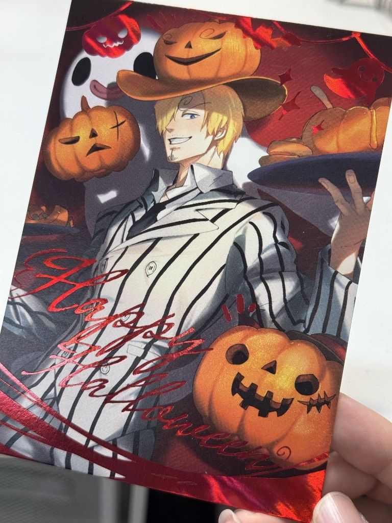 香吉士 萬聖節燙金明信片