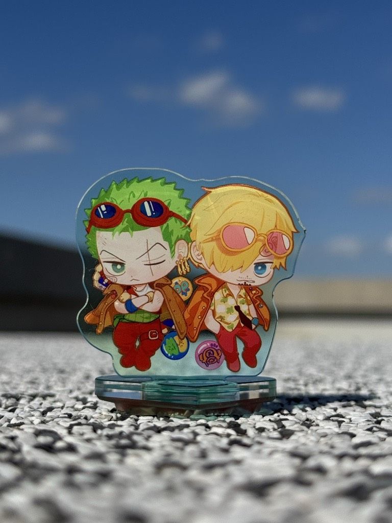 索隆＆香吉士矽膠印章 壓克力立牌