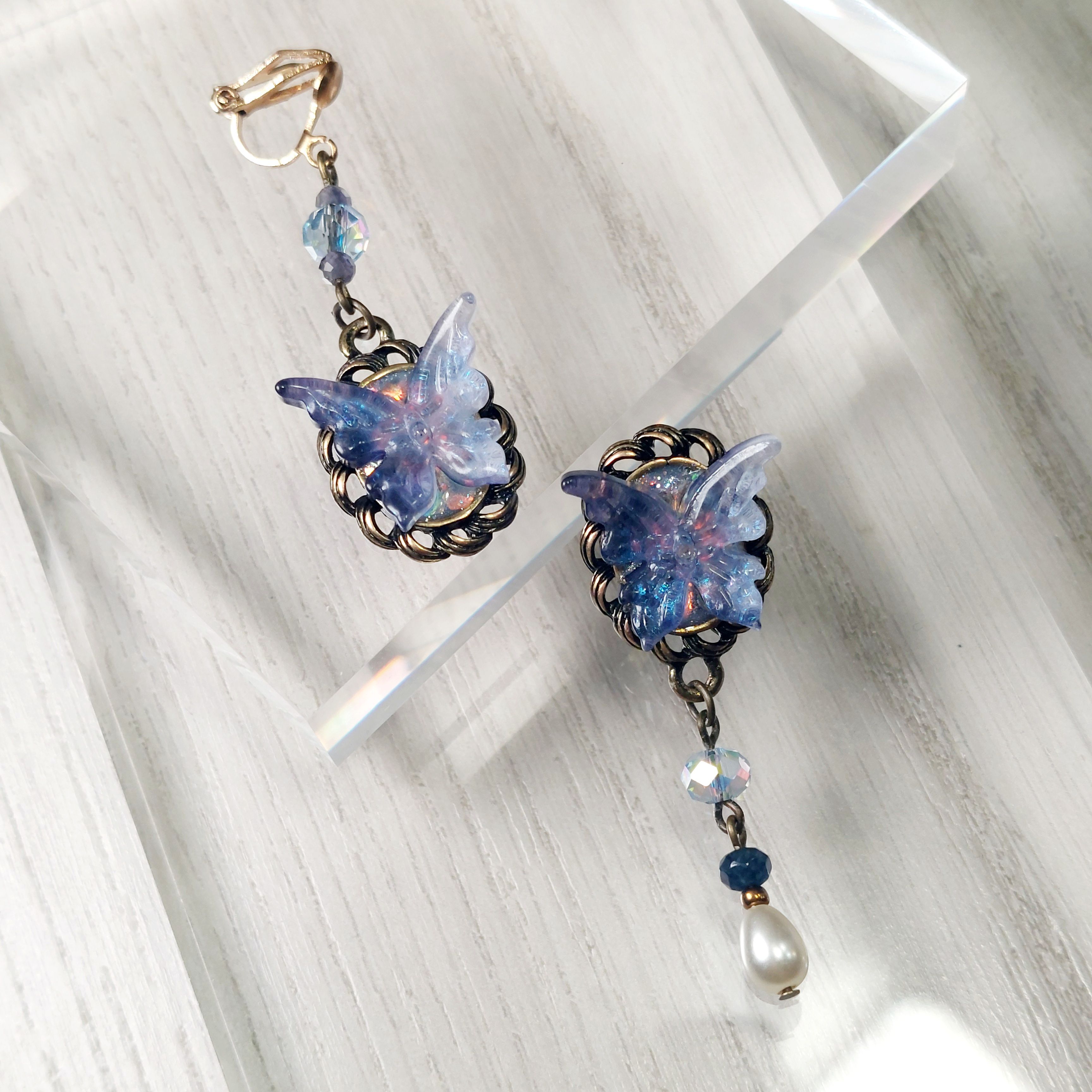 蝴蝶古典肖像耳夾