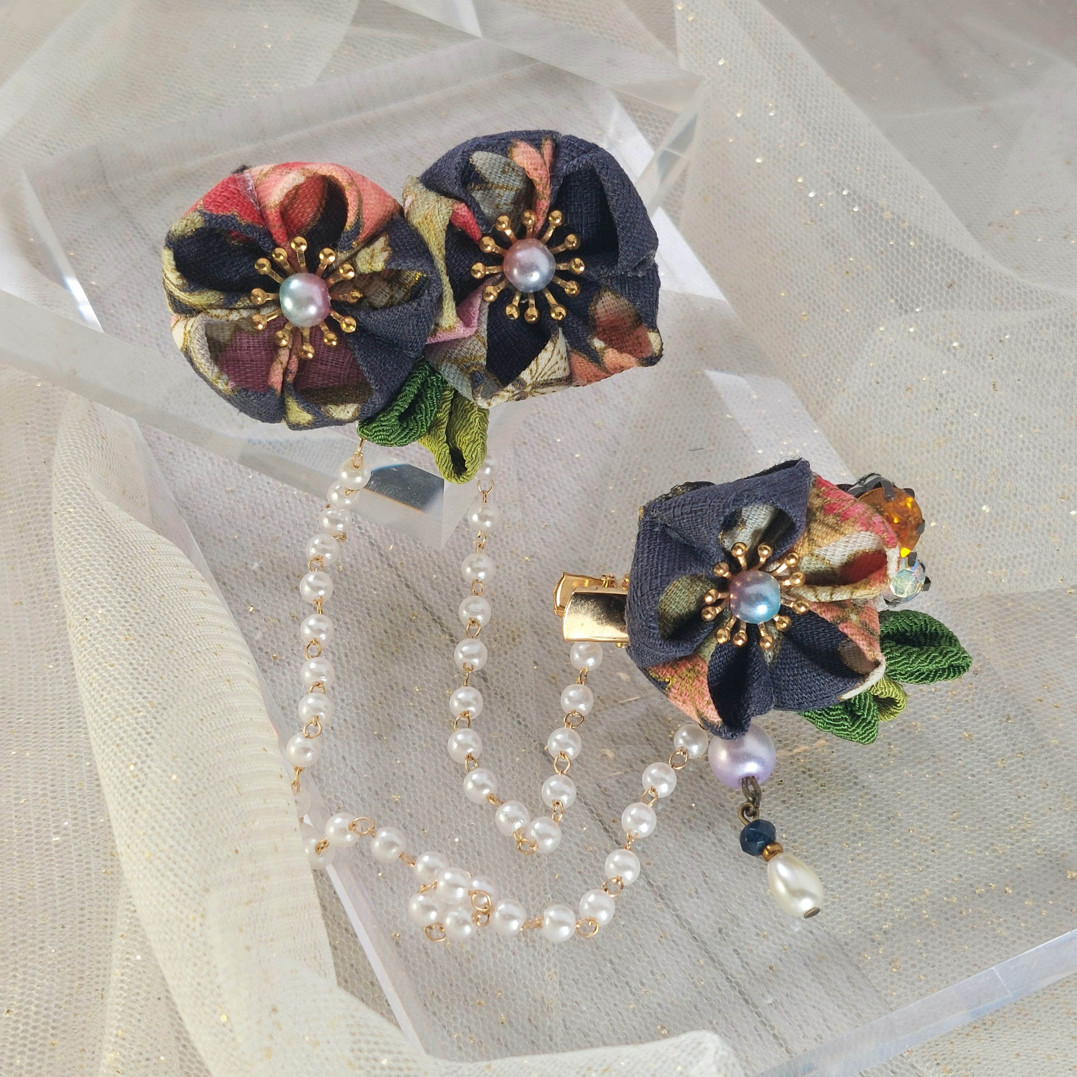 兩用布花羽織鍊