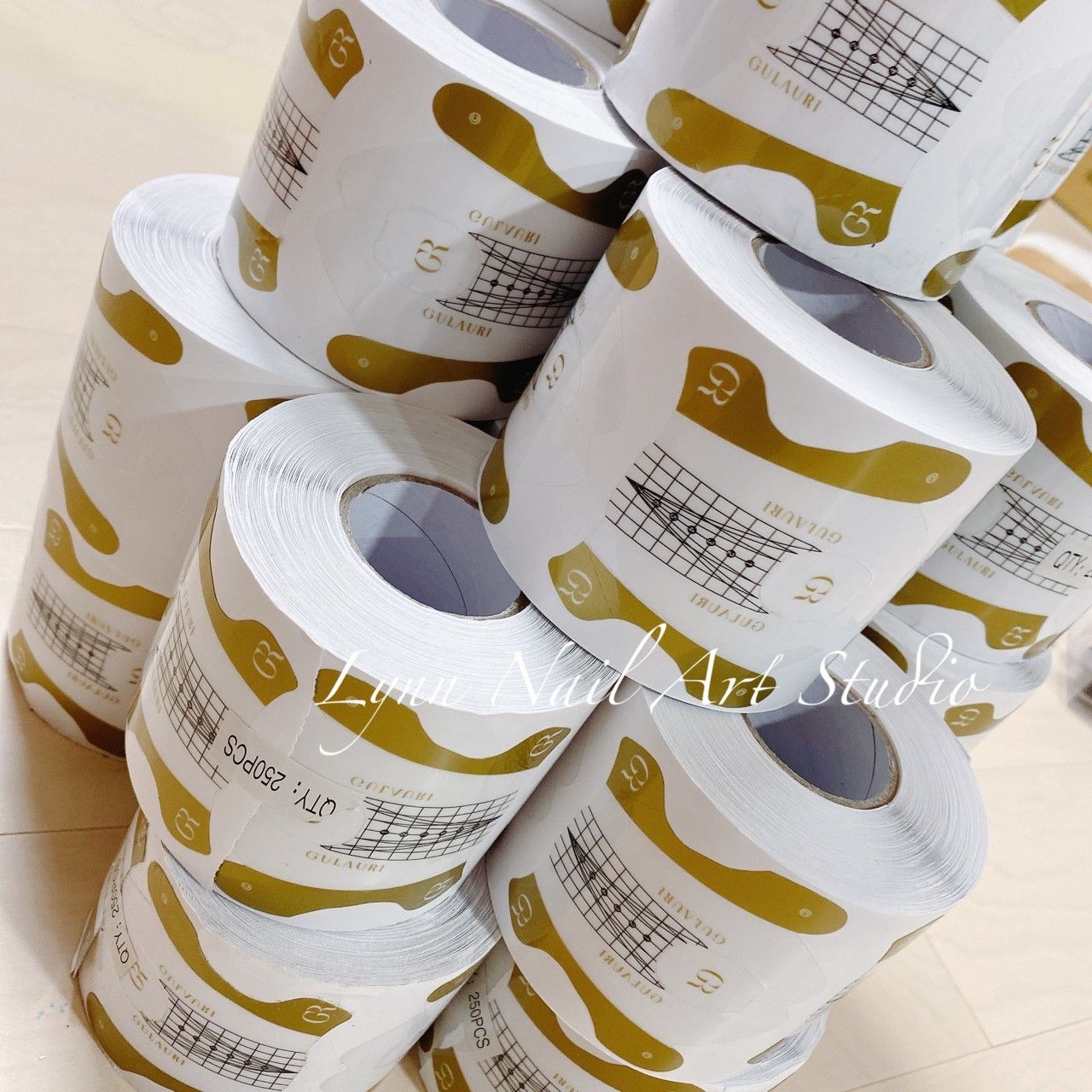 金邊指模完整一捲【指模250張/捲】金邊進口指模凝膠透明指模黏性佳美甲指膜。延甲指膜❤️超級優惠，數量請按正確。