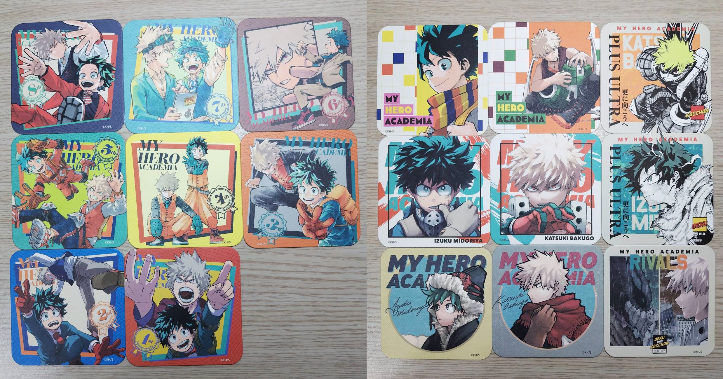 我的英雄學院 RIVALS原畫杯墊 綠谷出久+爆豪勝己