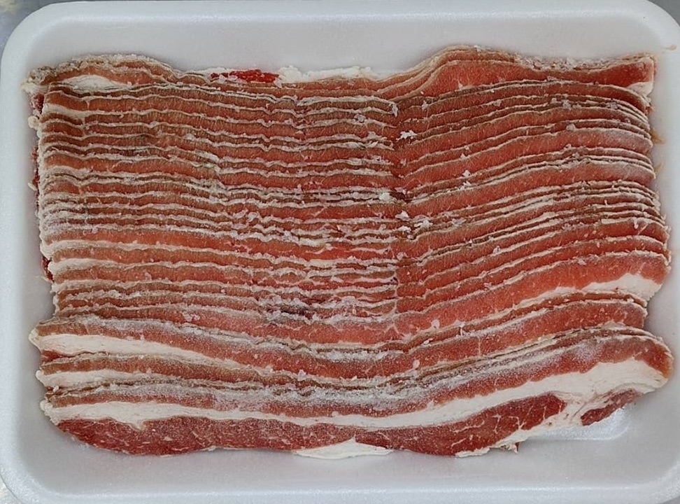 培根牛火鍋平舖肉片