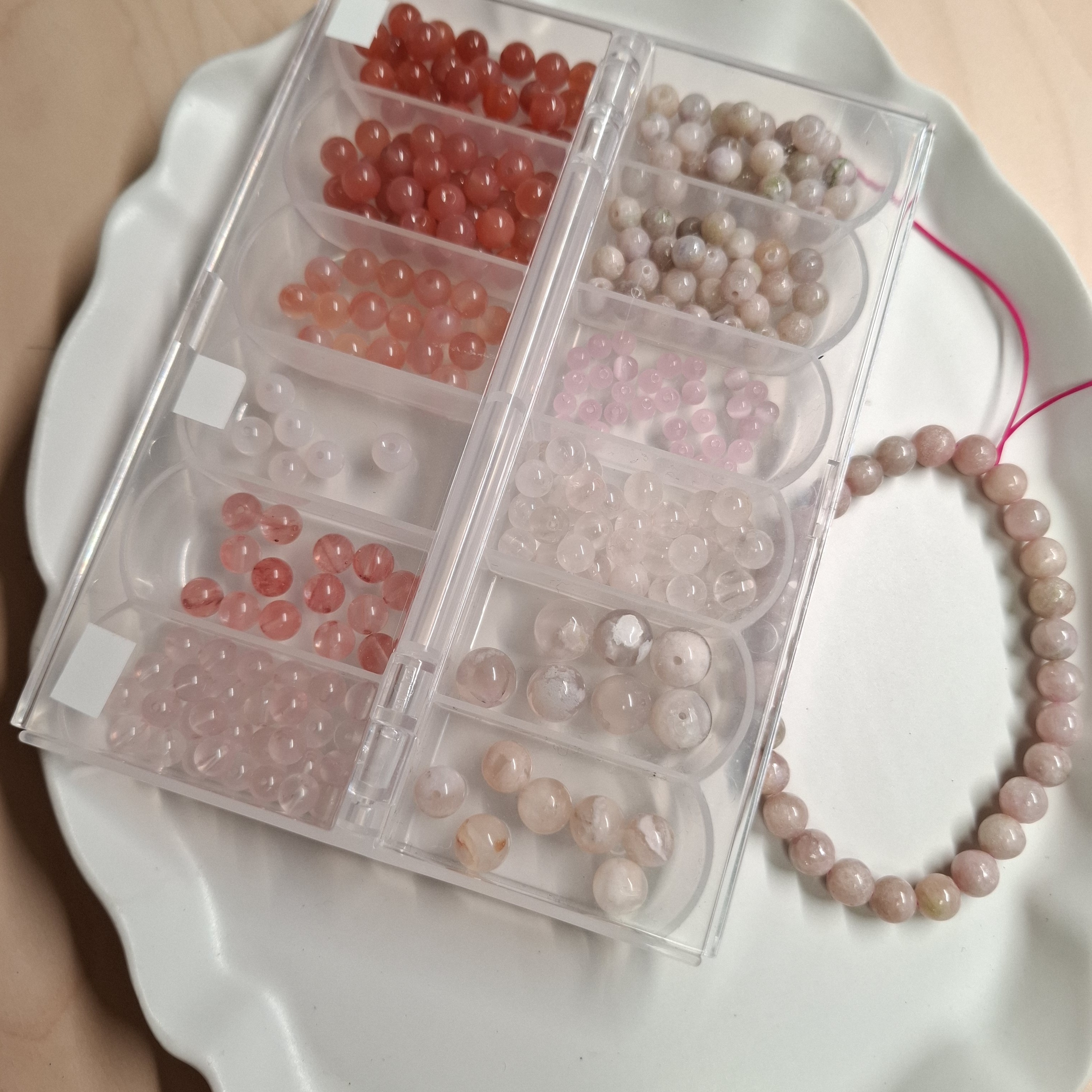粉色系分裝珠