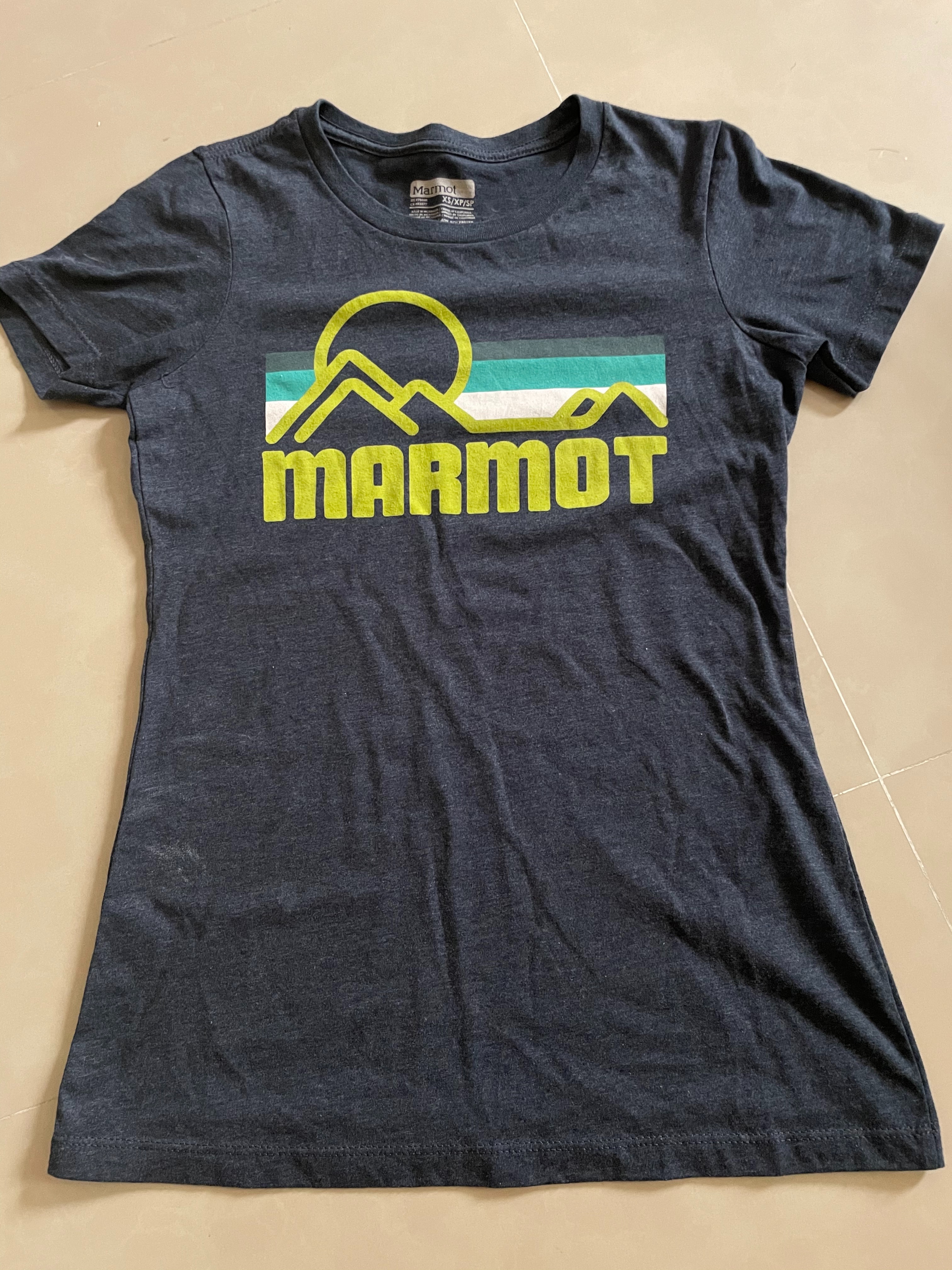 【Marmot】（吊牌不見了，出清）女-Logo T快乾短袖上衣XS號