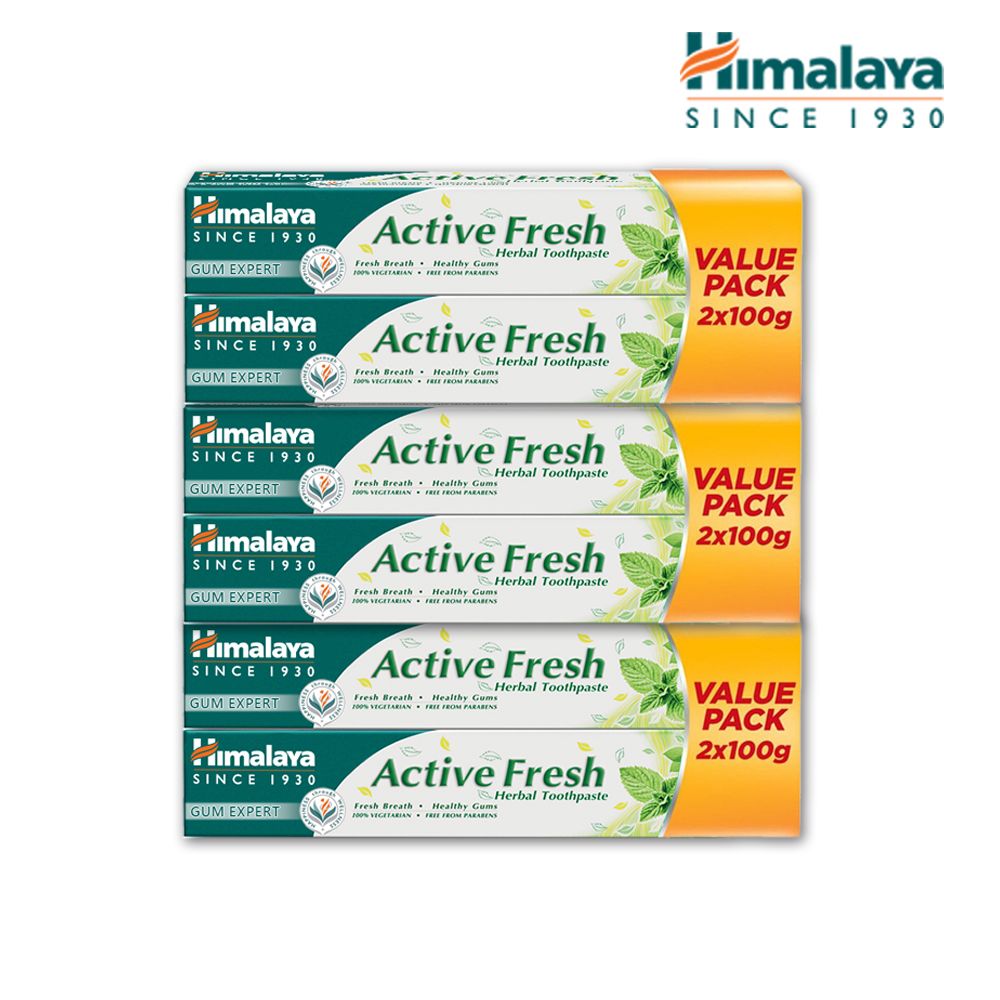 【Himalaya 喜馬拉雅】清新舒活草本牙膏200g（100g*2） X 3入（消除異味/健康好口氣）