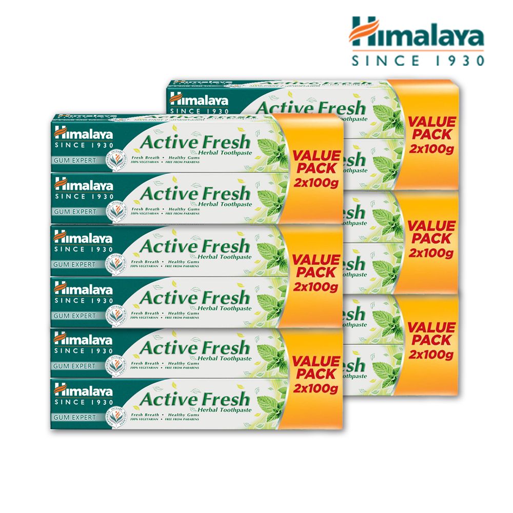 【Himalaya 喜馬拉雅】清新舒活草本牙膏200g（100g*2） X 6入（消除異味/健康好口氣）