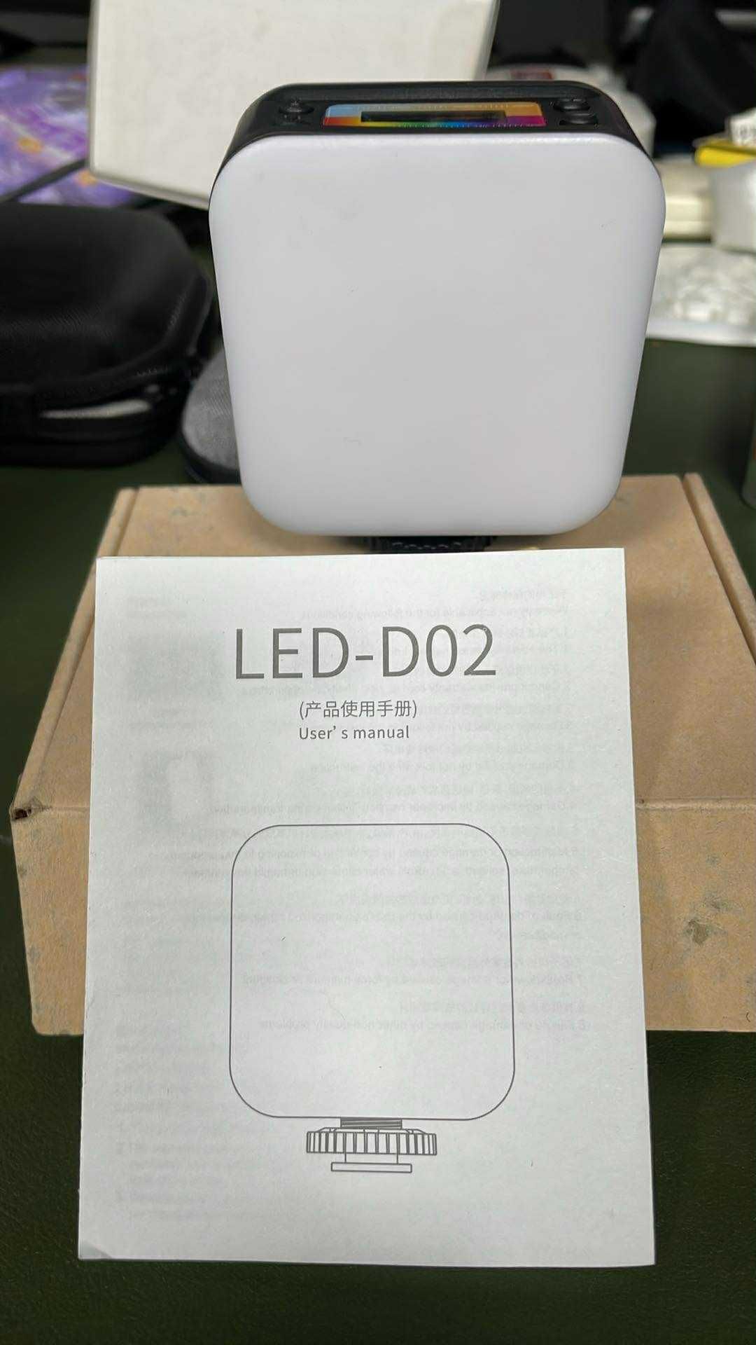 MAMEN慢門LED-D02 RGB 磁吸 熱/冷靴 雙面補光燈