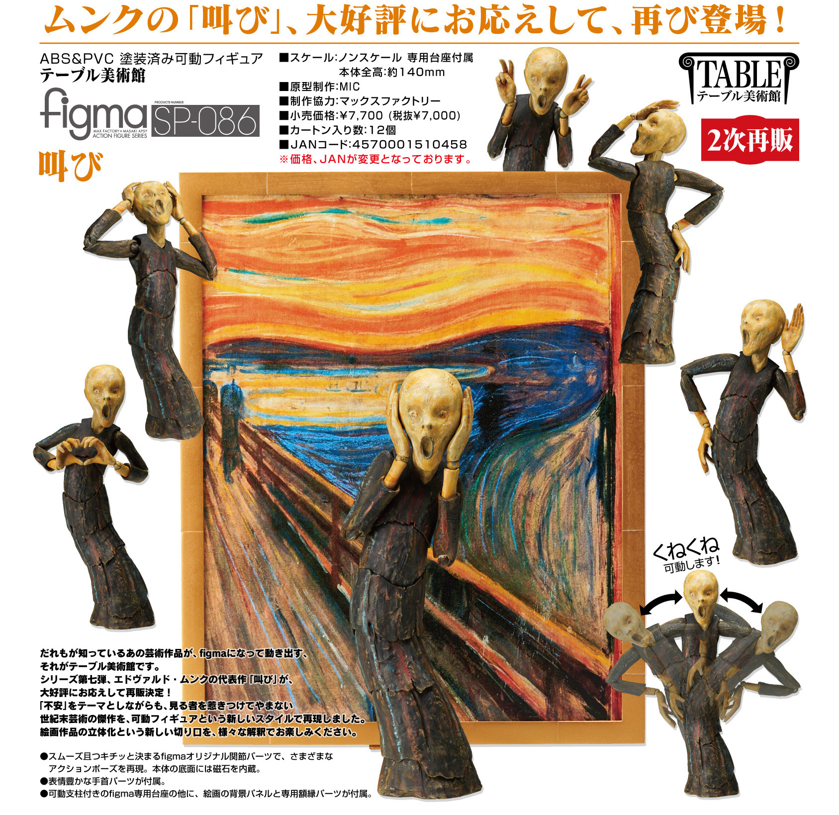 086 figma 桌上美術館 孟克 吶喊