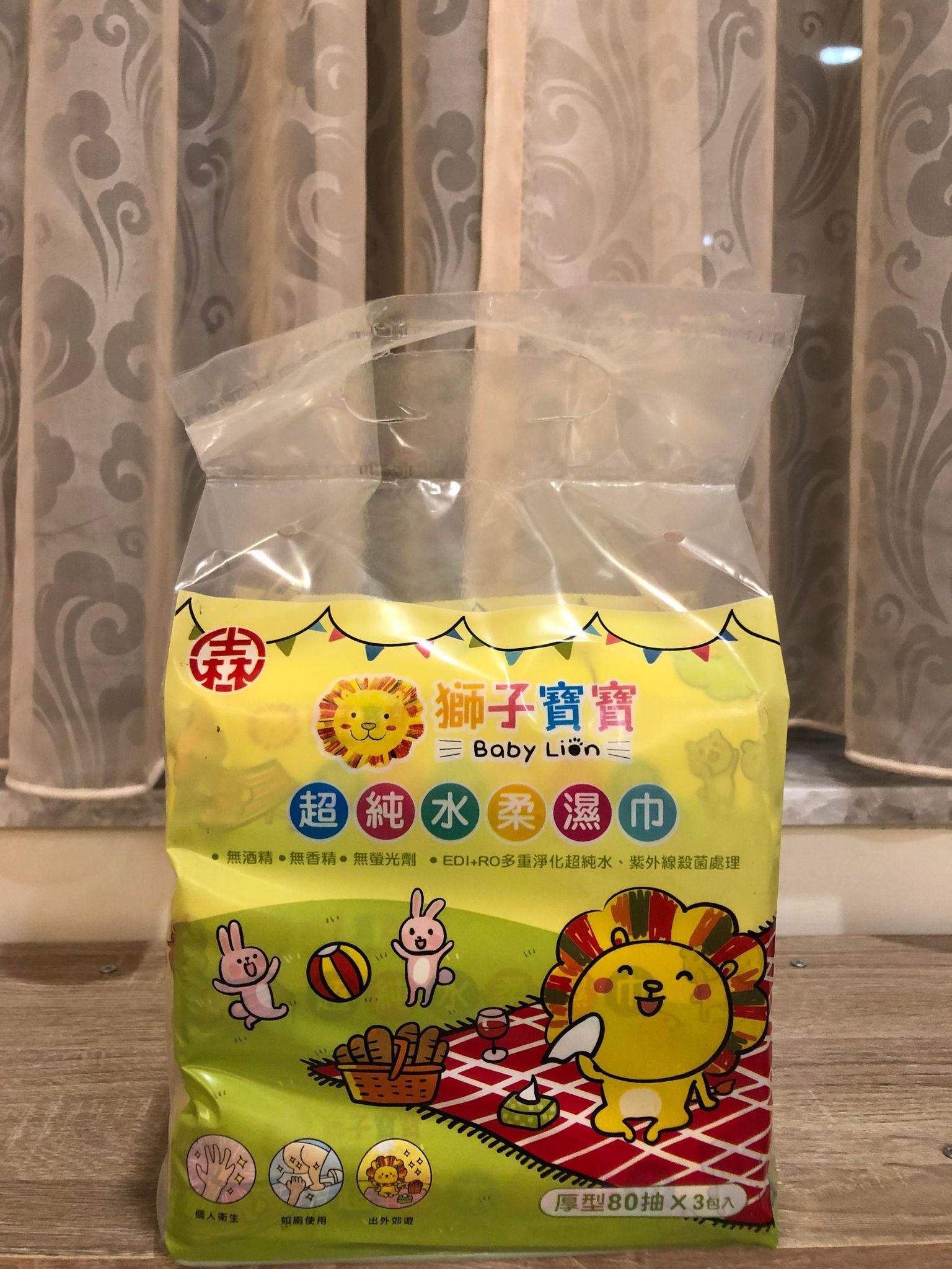 人氣商品-獅子寶寶 超純水厚濕紙巾 80抽 系列