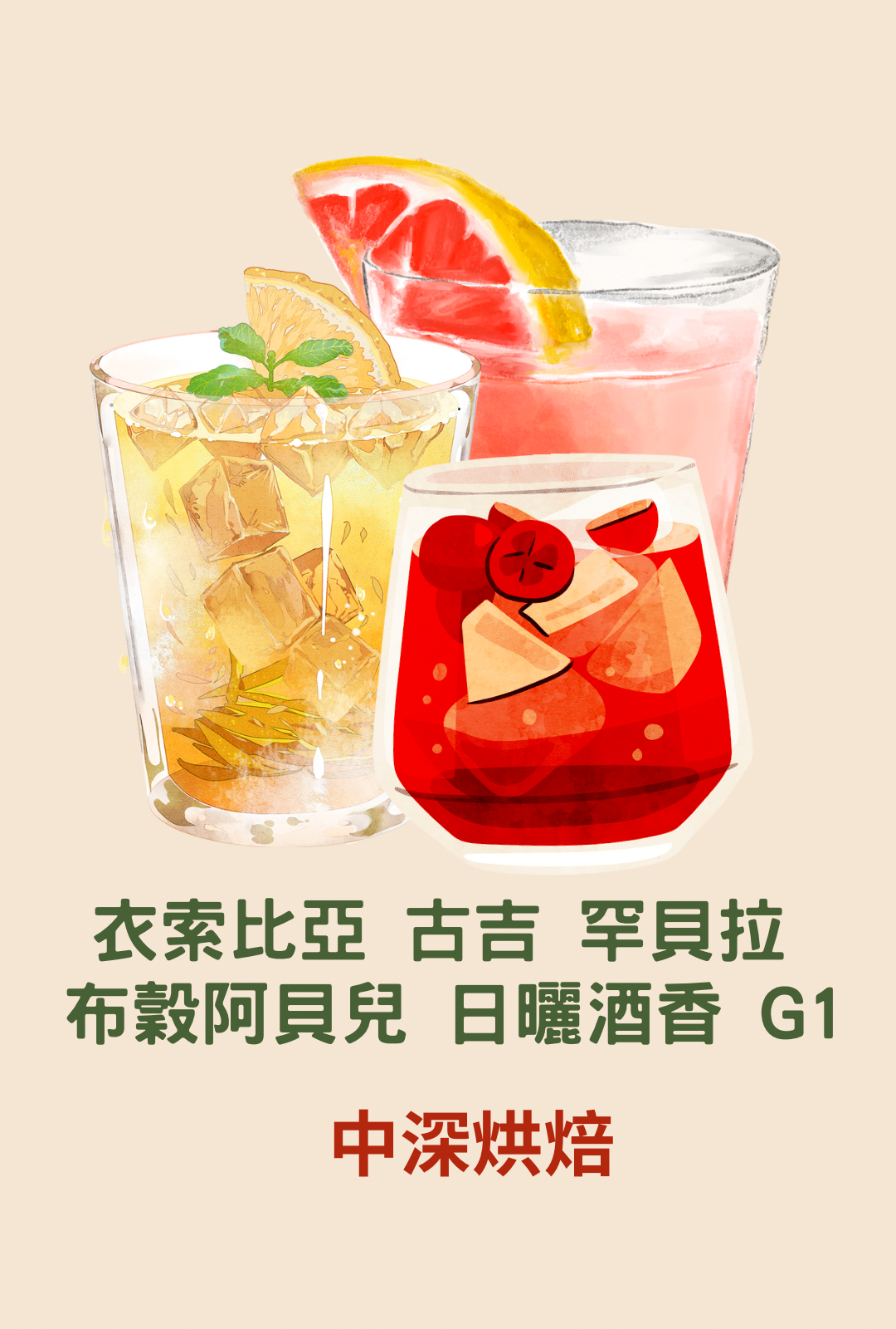 衣索比亞 古吉 罕貝拉 布穀阿貝兒 日曬酒香 G1