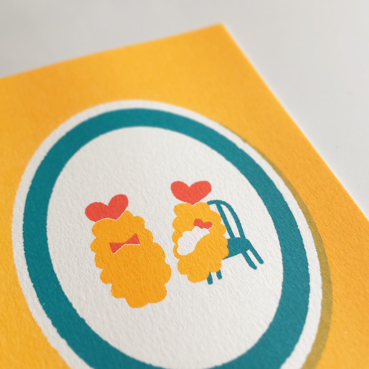 孔版印刷_炸蝦明信片