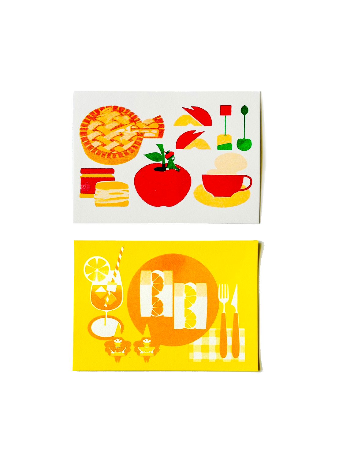 孔版印刷_水果午茶明信片