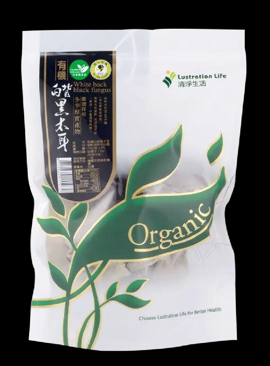 有機白背黑木耳（70g/包）