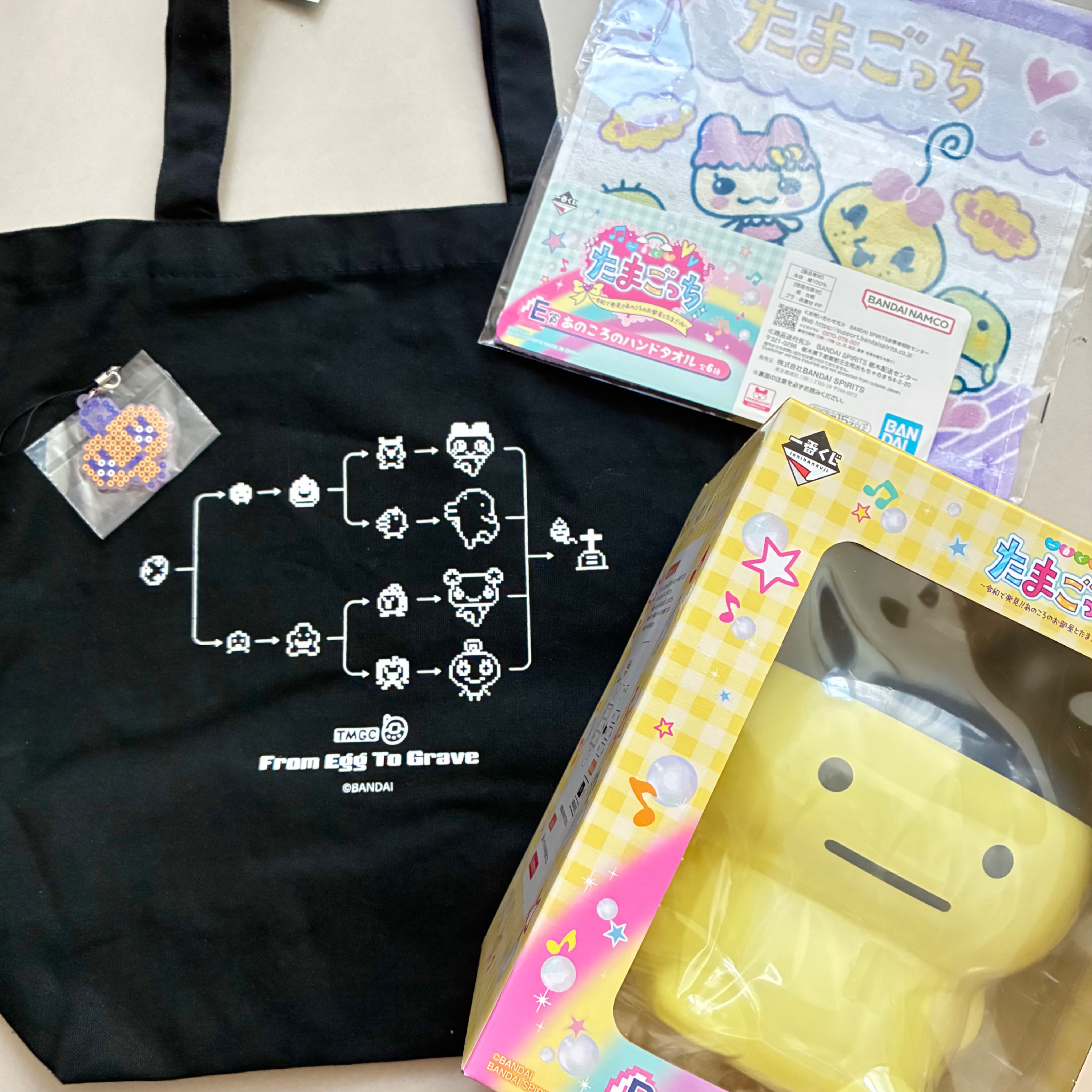 Tamagotchi 塔麻可吉 一番賞 B賞 夜燈 吊飾 毛巾 提袋