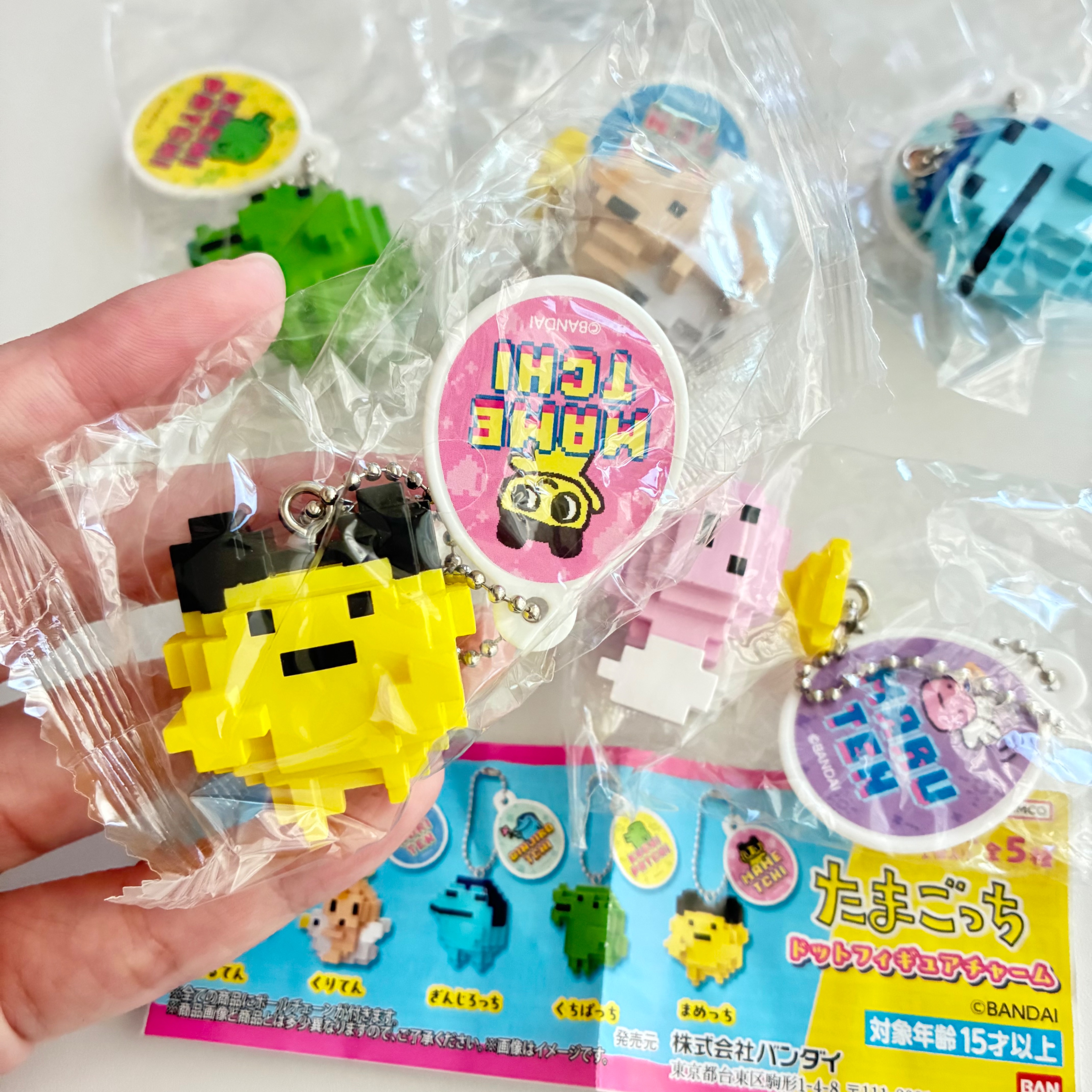 全新 現貨 日本 塔麻可吉 像素 造型吊飾 扭蛋 轉蛋 BANDAI 萬代 點陣 麻美吉 大嘴吉 天使吉 銀次郎吉 扭蛋