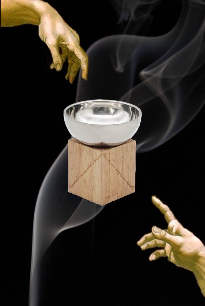 🥣 質感櫸木不銹鋼燃燒淨化器皿 燃燒草木淨化 收納擺設