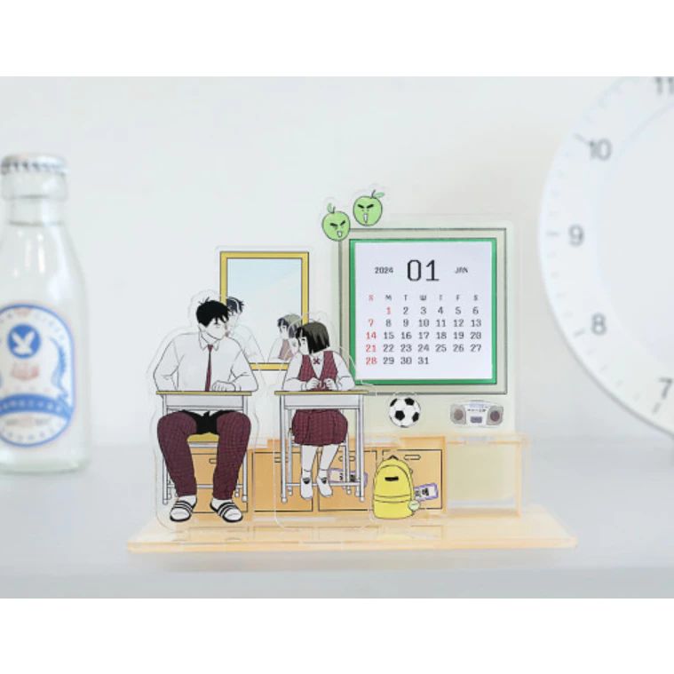 現貨出清~可快速出貨~官方周邊~Webtoon 2024壓克力桌曆 初戀補習班