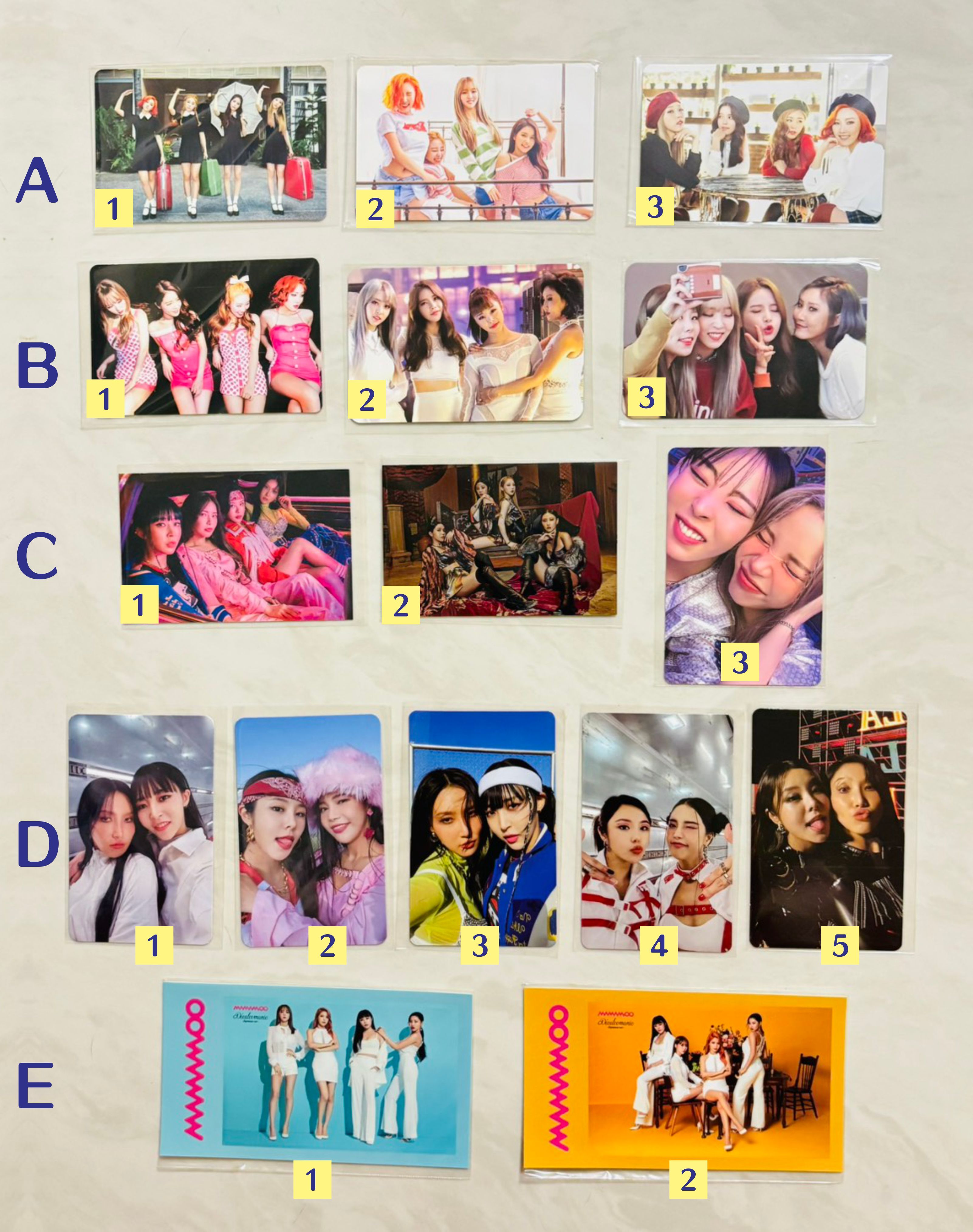 MAMAMOO團＆雙人-官方小卡