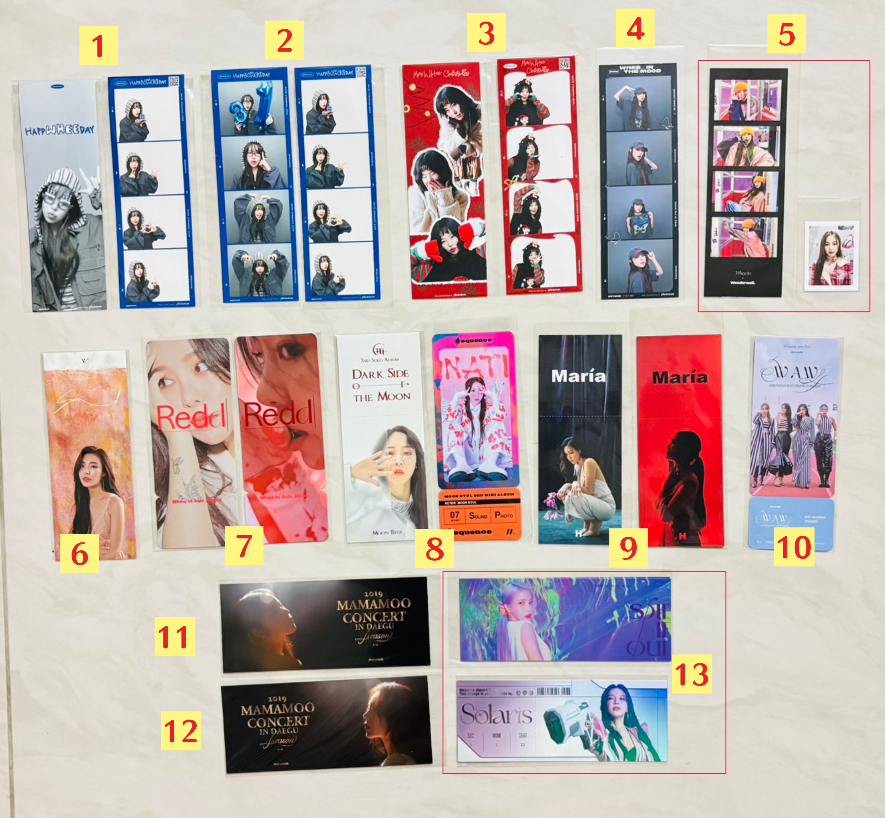 MAMAMOO-官方書籤、票卡、四格卡