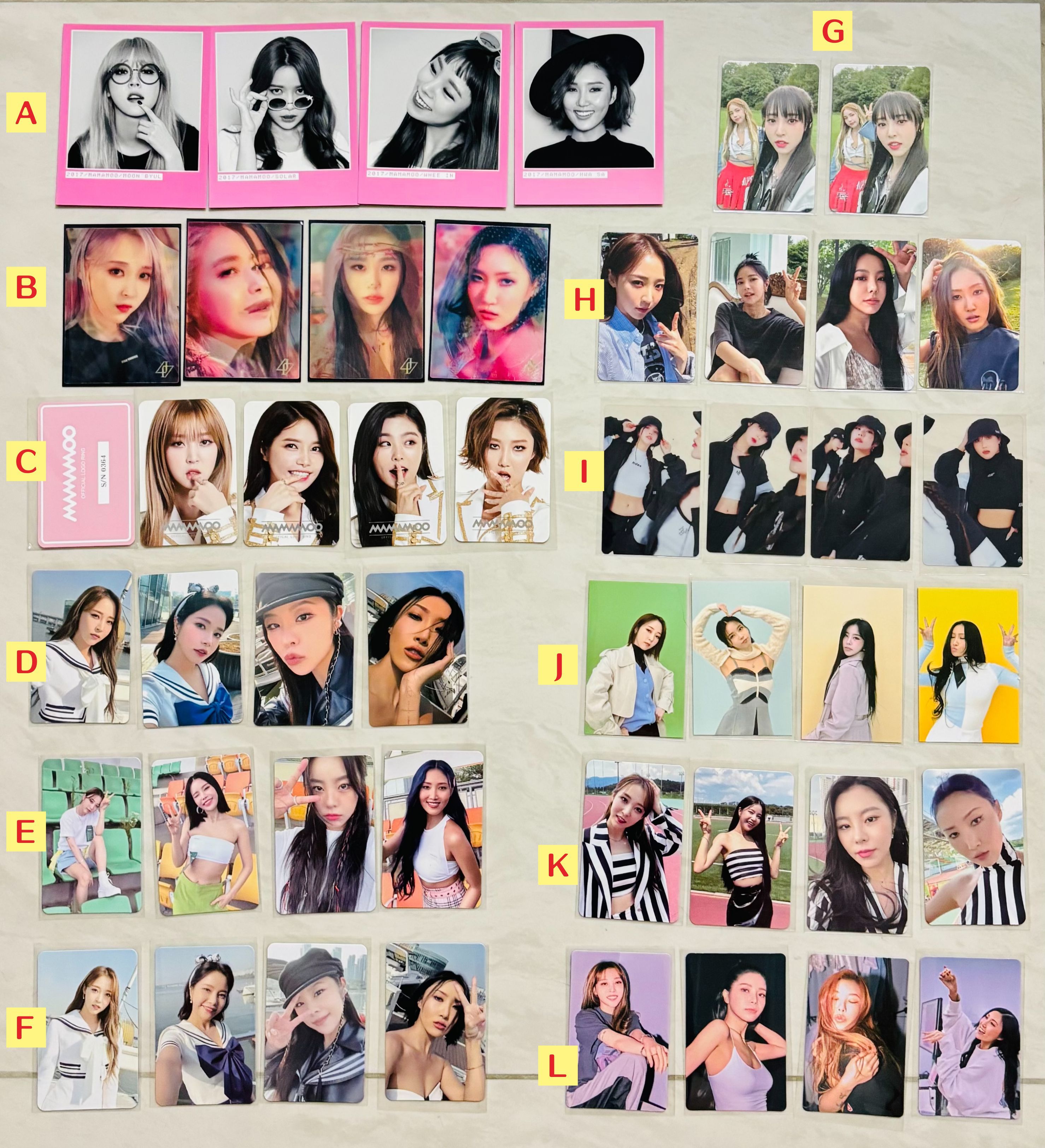 MAMAMOO-官方小卡、WAW通路特典小卡