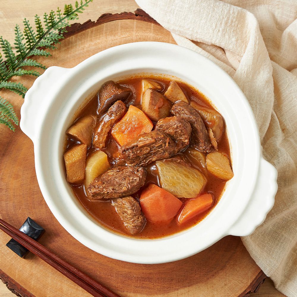 【素杏鮑菇牛腩煲】420g-全素