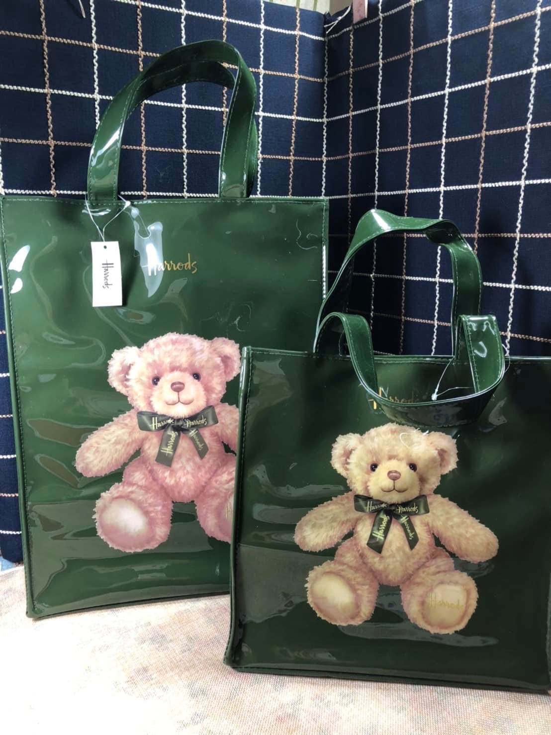 Harrods綠色小熊袋子