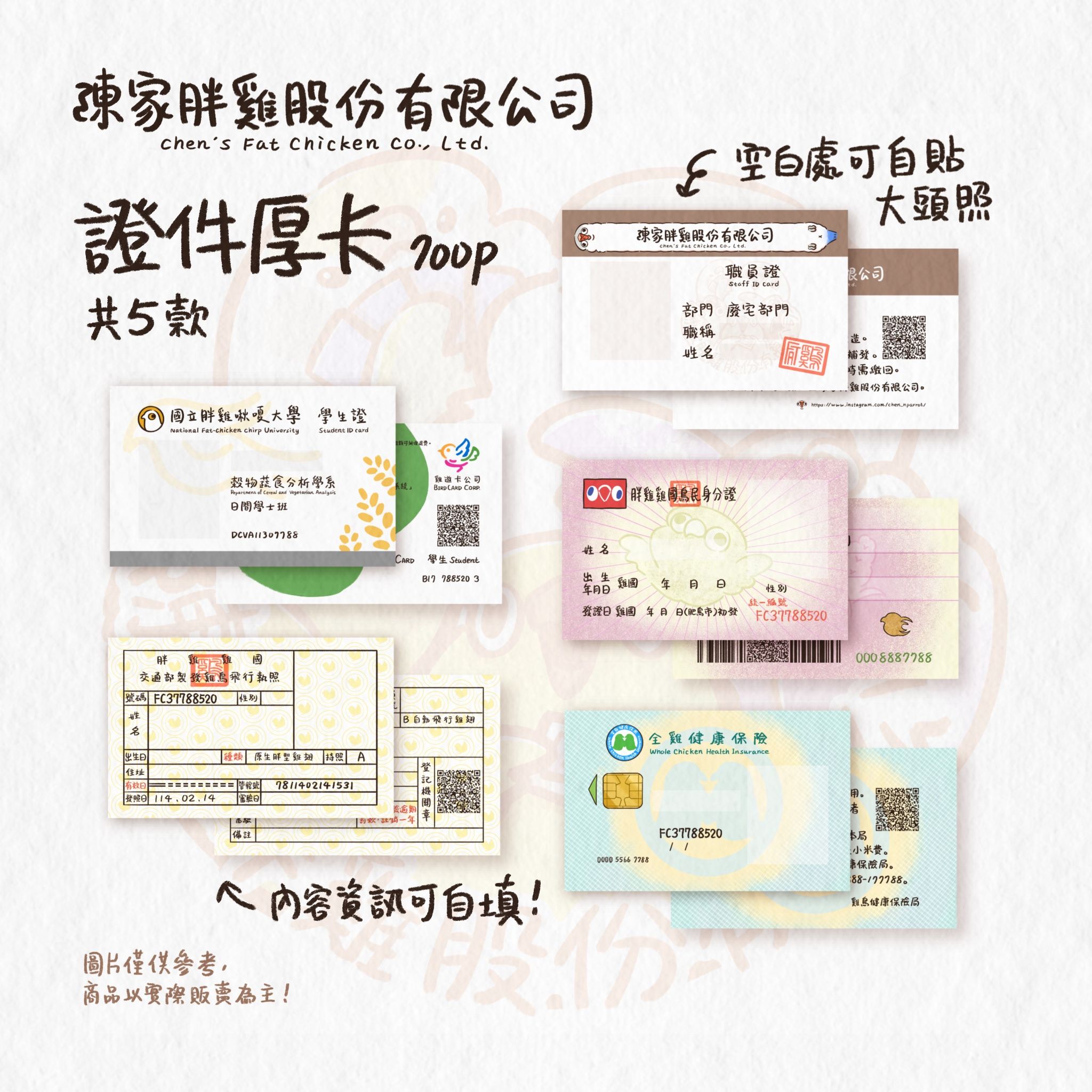 2025 陳家N鸚鵡 證件厚卡