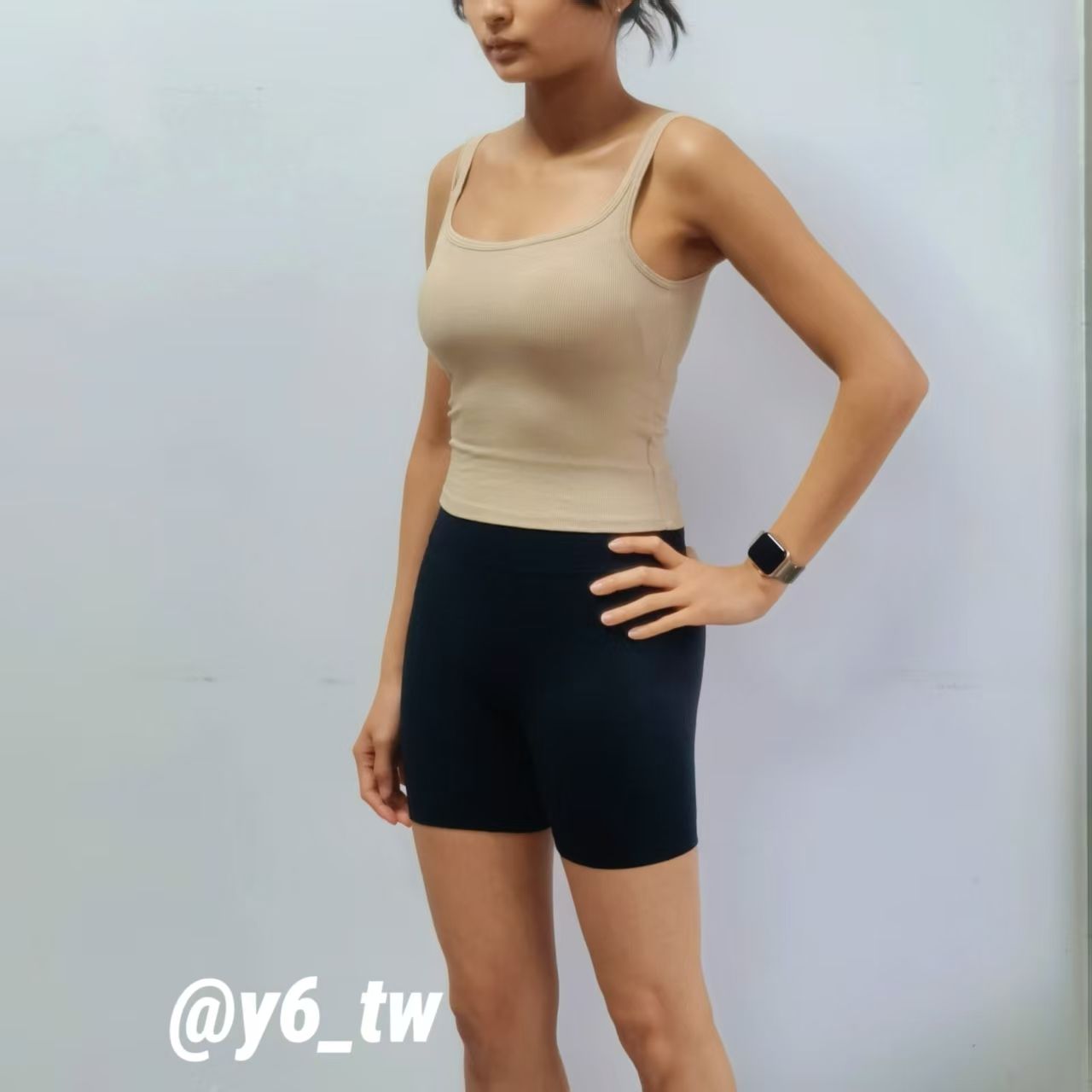 雙肩帶螺紋運動背心-三色