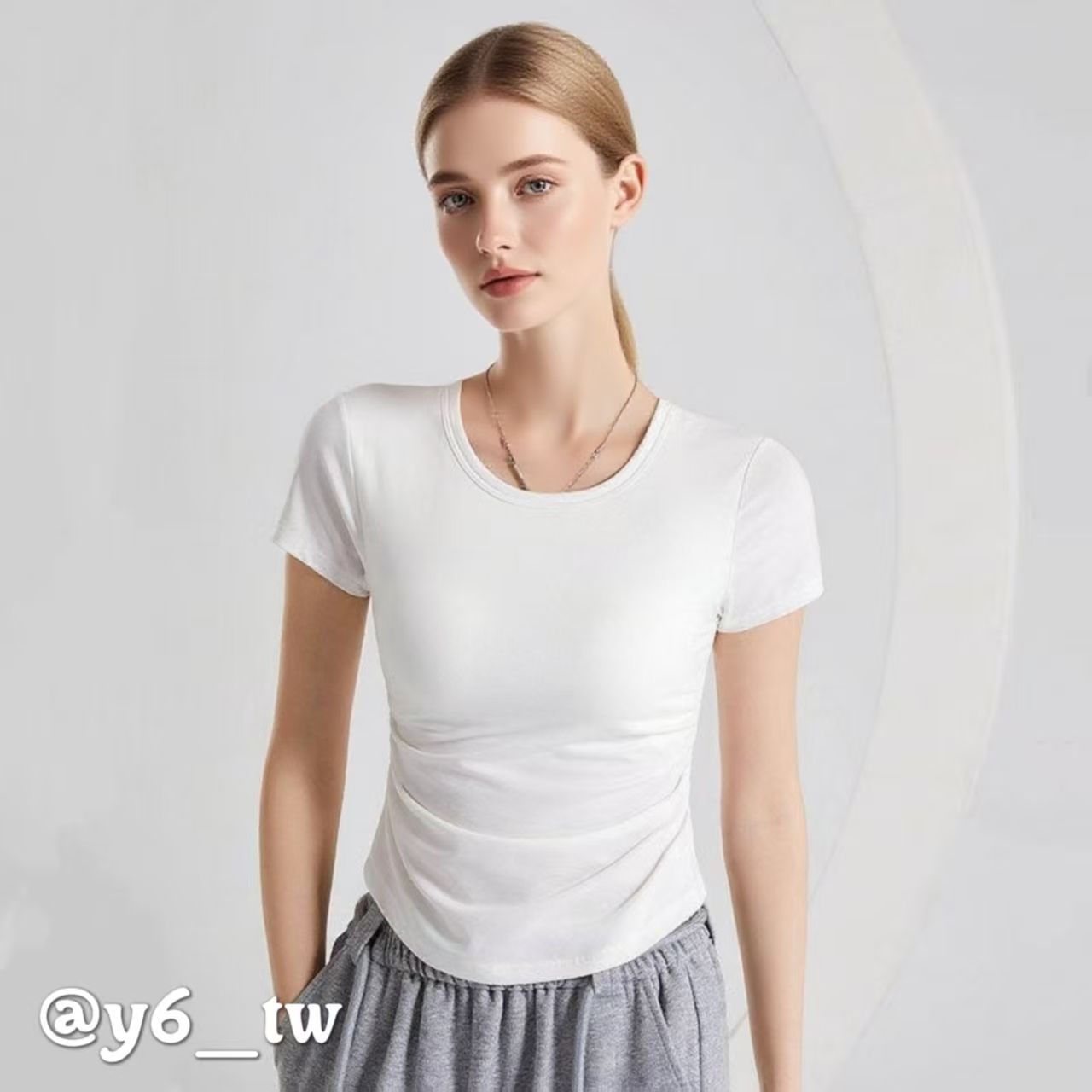 修身短袖Bra T恤-4色