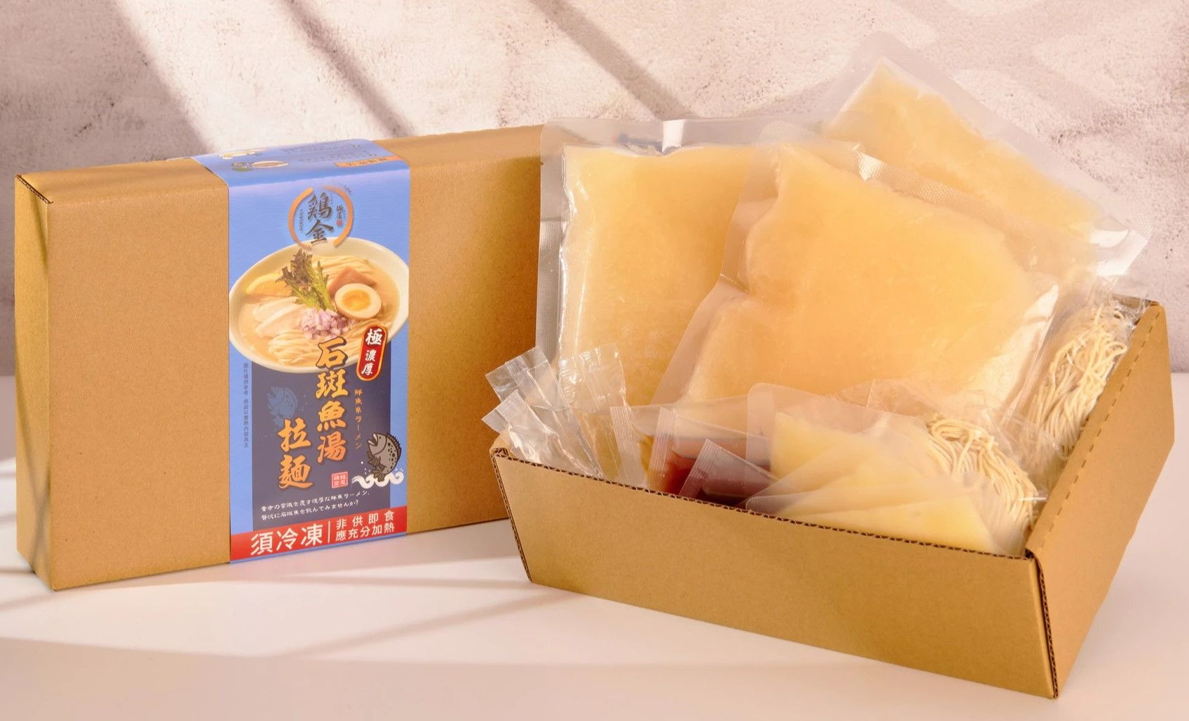 【麵屋雞金】石斑魚湯拉麵 冷凍包-2人份 （含舒肥雞腿叉燒）